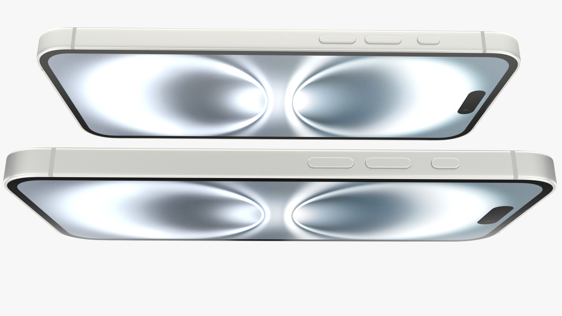 iPhone 16 and 16 Plus White Low-poly 3D model_3