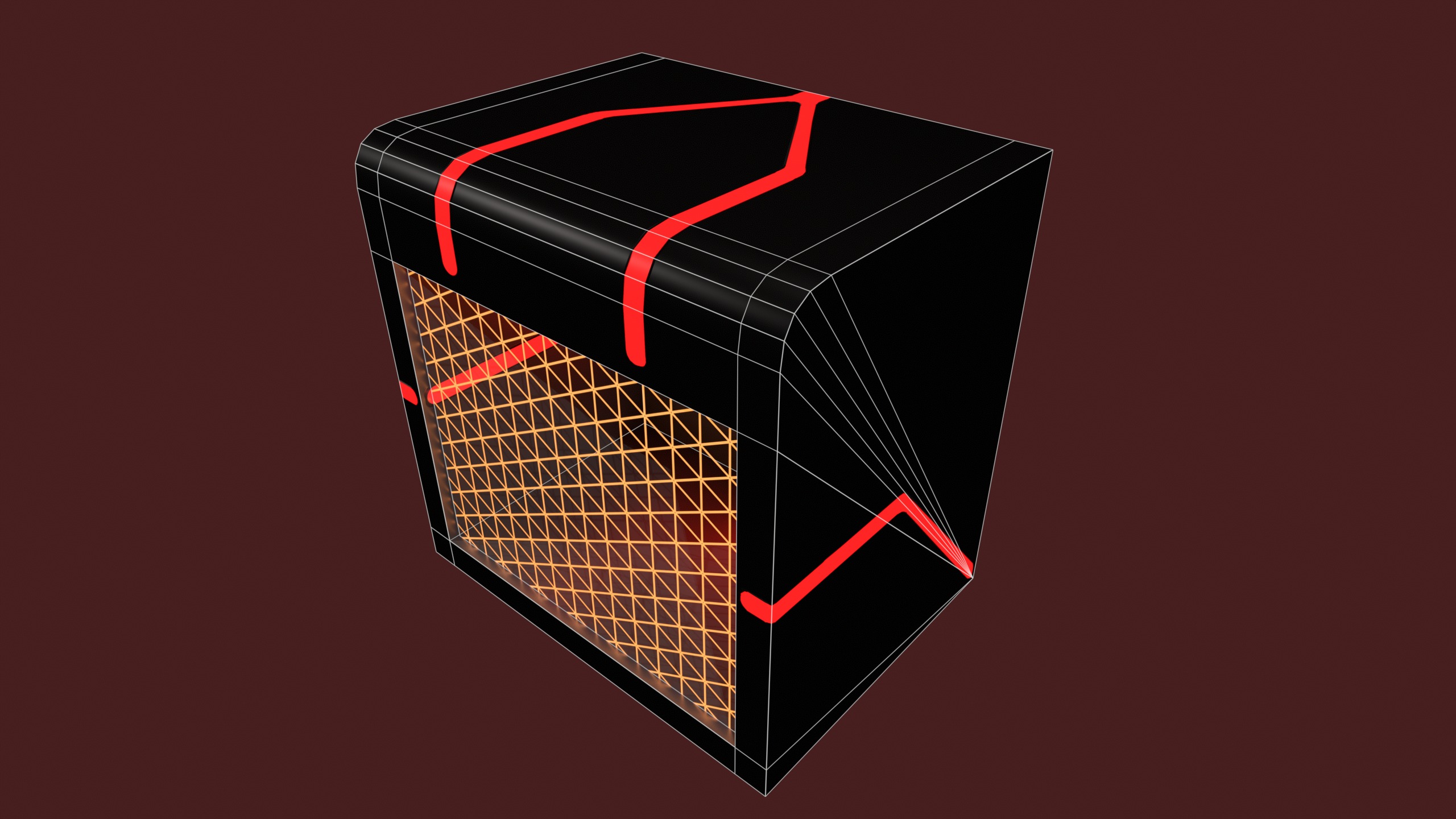 sci-fi freezer Low-poly 3D model_4