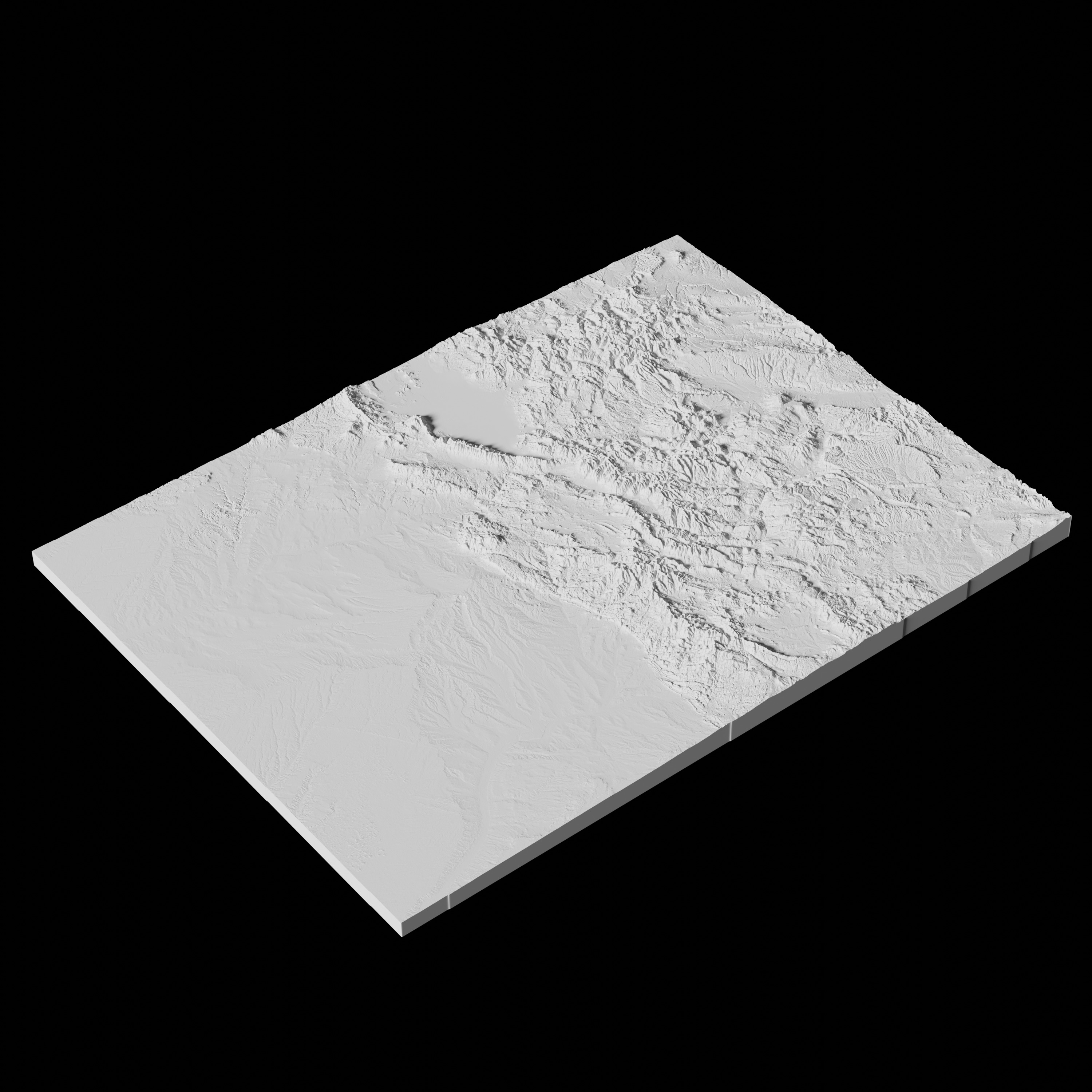 USA State of Colorado Topographic Map - 3D Terrain Topography 3D print model_3