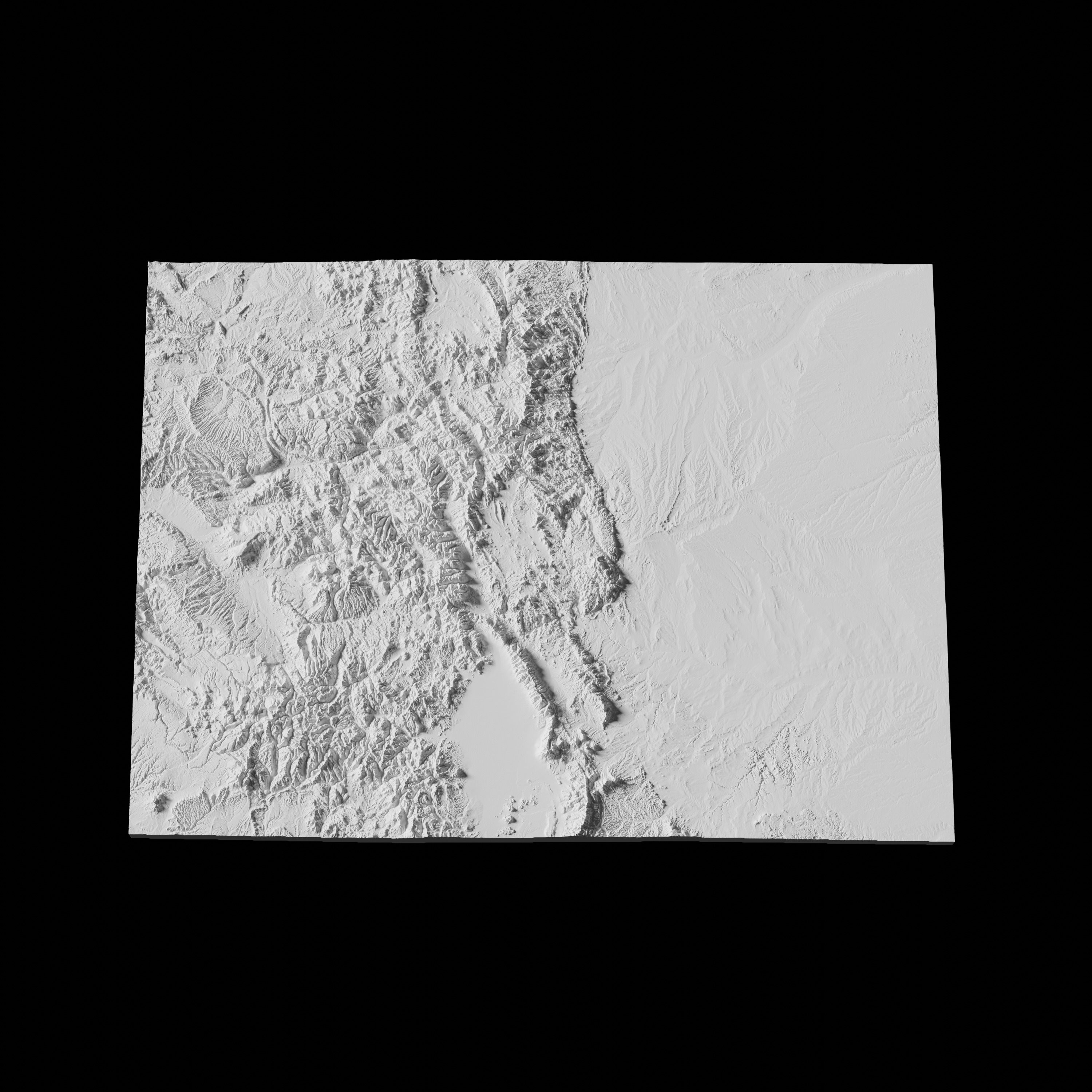 USA State of Colorado Topographic Map - 3D Terrain Topography 3D print model_1