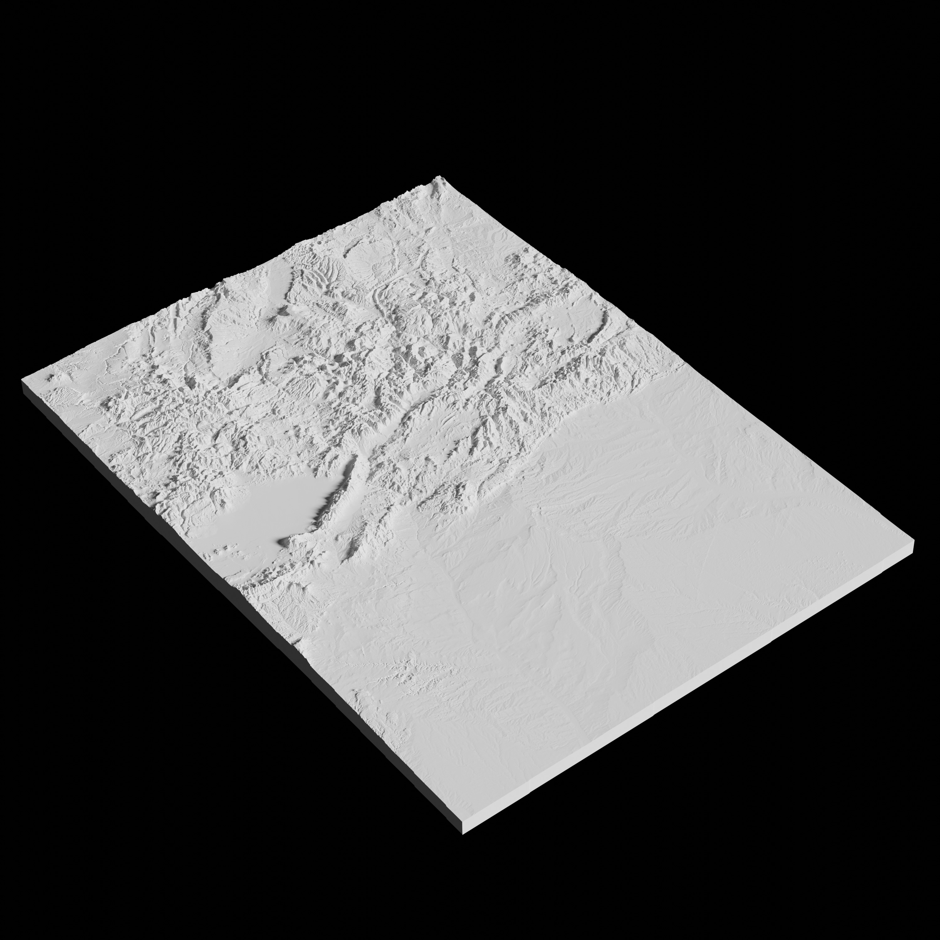 USA State of Colorado Topographic Map - 3D Terrain Topography 3D print model_4