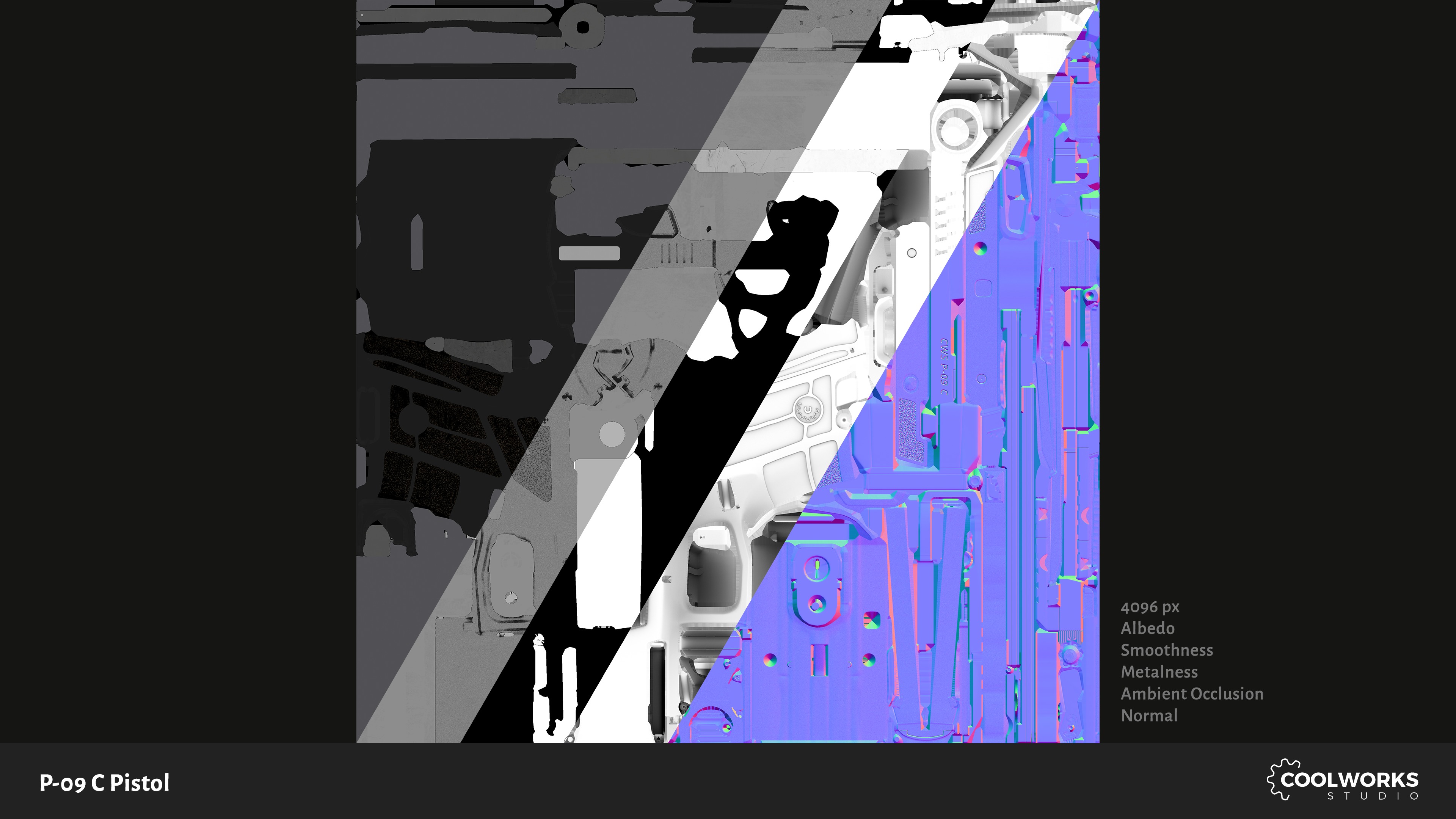 CZ P-09 C Pistol Low-poly 3D model_20