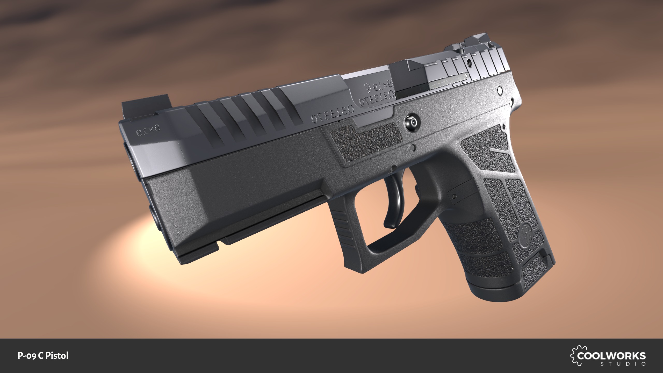 CZ P-09 C Pistol Low-poly 3D model_2