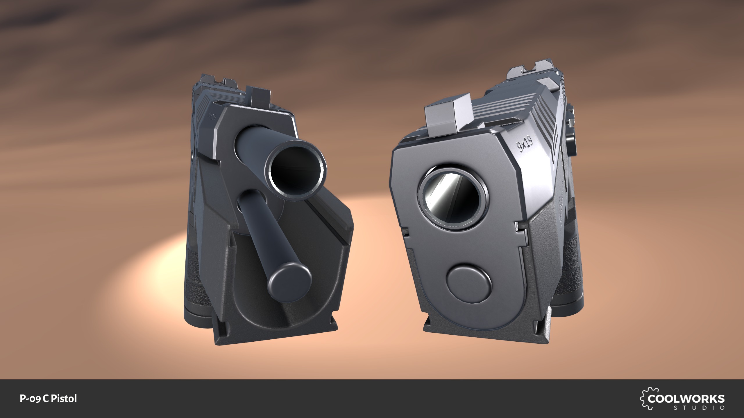 CZ P-09 C Pistol Low-poly 3D model_5