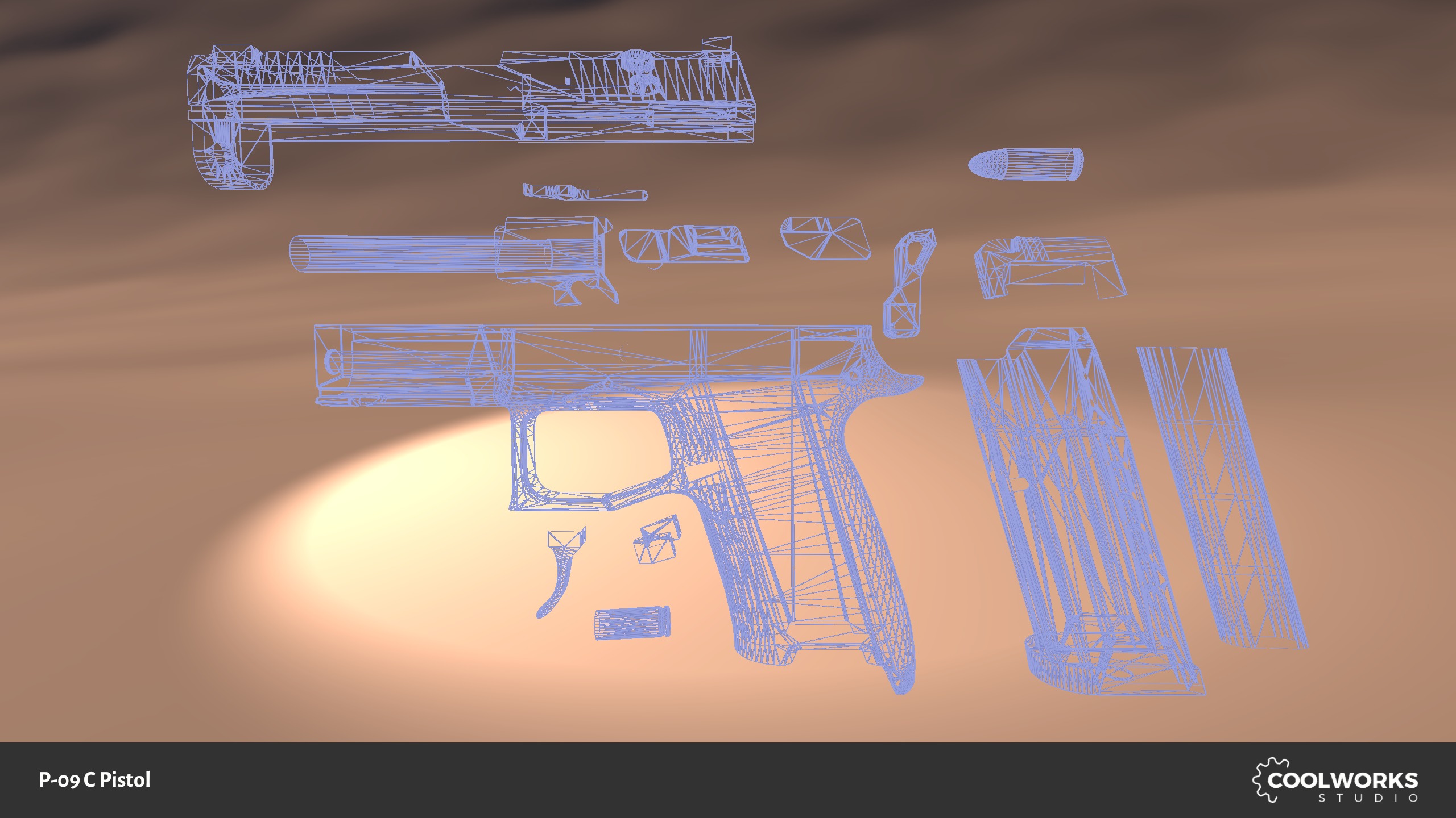CZ P-09 C Pistol Low-poly 3D model_10