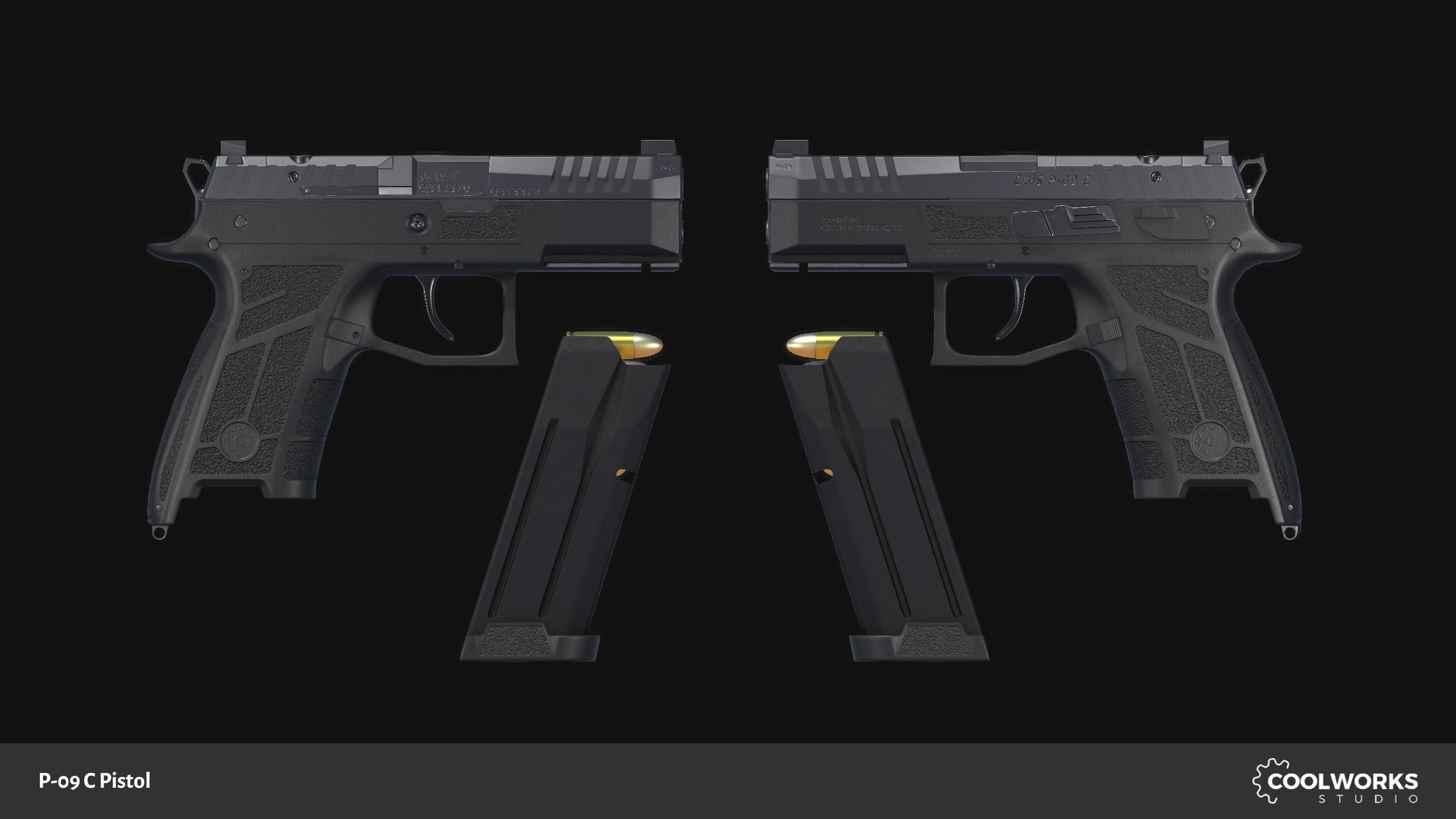CZ P-09 C Pistol Low-poly 3D model_13
