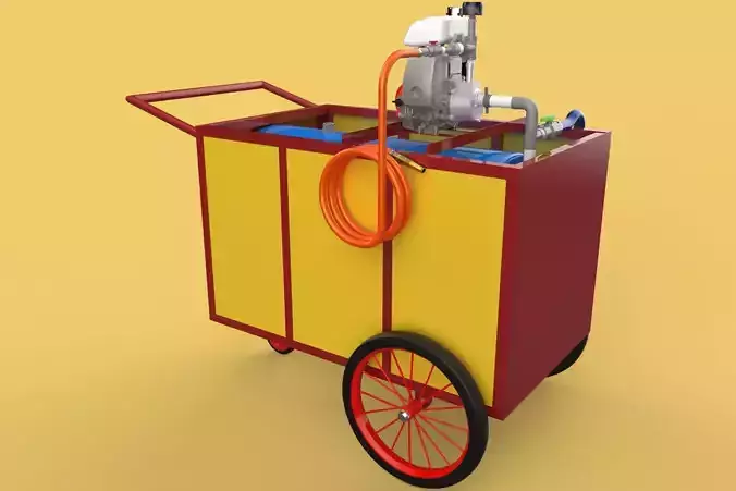 WATER MIST FIRE FIGHTING TROLLEY EXTINGUISHER MOBILE SPRAYER