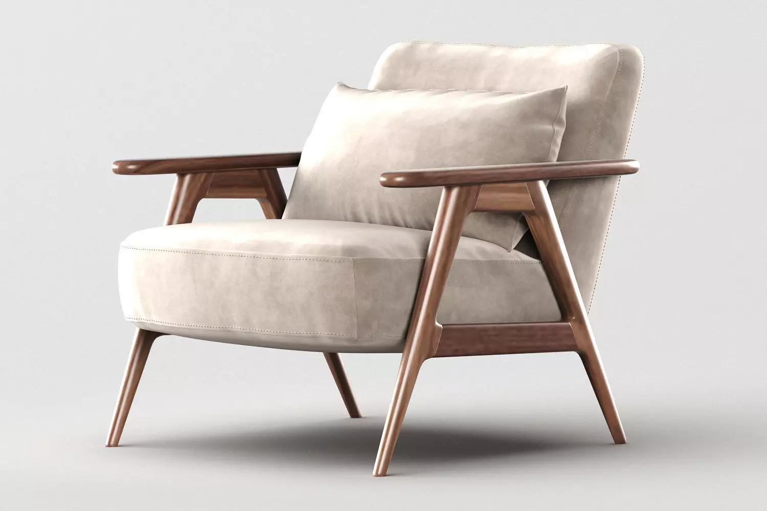 Chair Sofa Low-poly 3D model_0