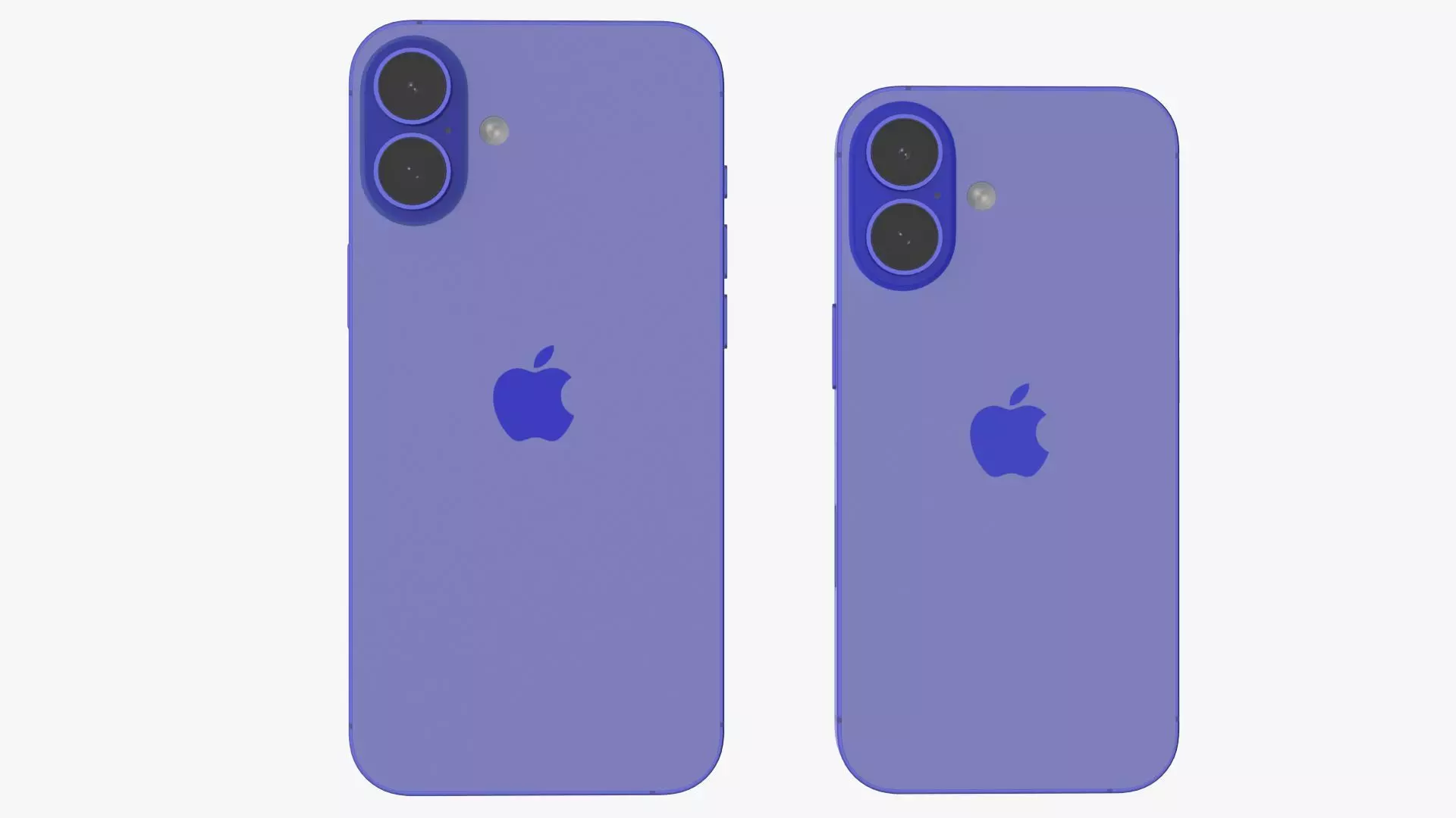 iPhone 16 and 16 Plus Ultramarine Low-poly 3D model_0