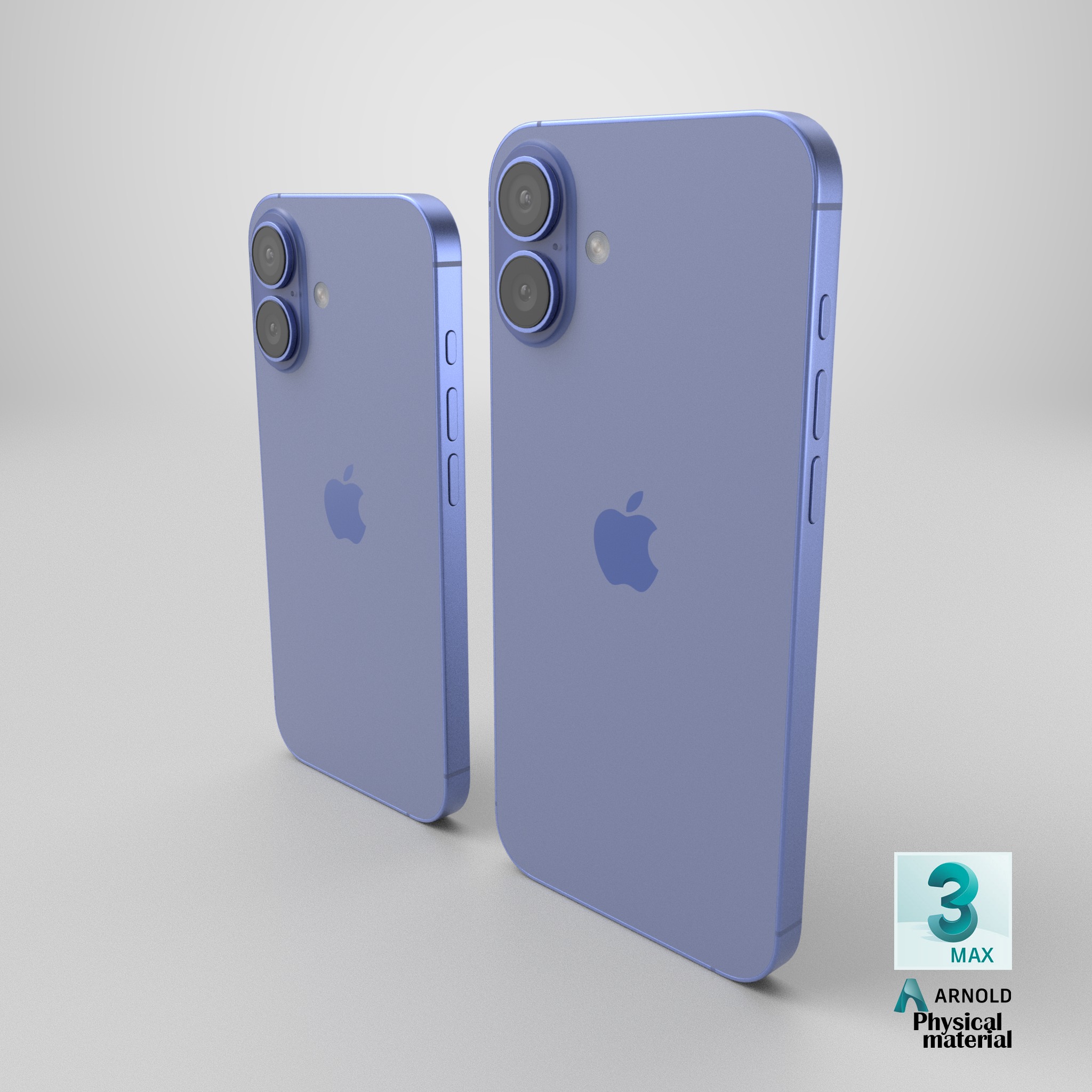 iPhone 16 and 16 Plus Ultramarine Low-poly 3D model_15
