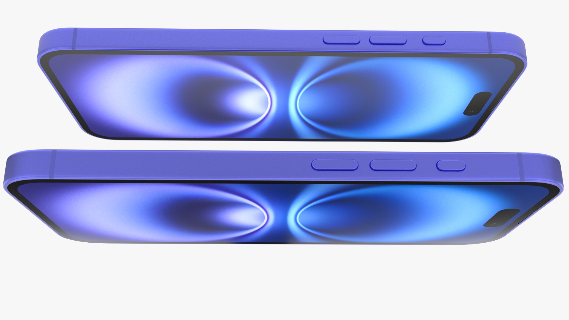 iPhone 16 and 16 Plus Ultramarine Low-poly 3D model_6