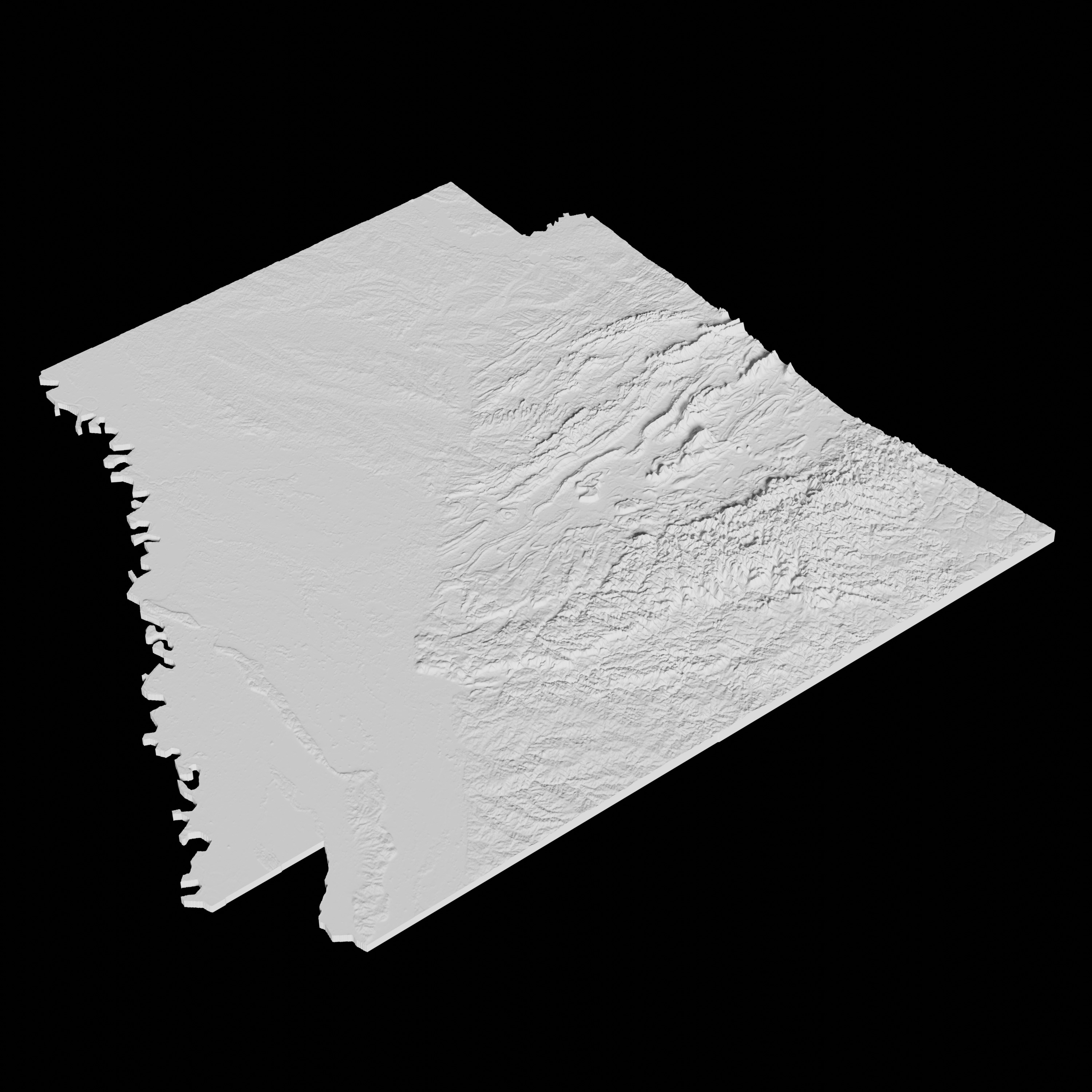 USA State of Arkansas Topographic Map - 3D Terrain Topography 3D print model_3