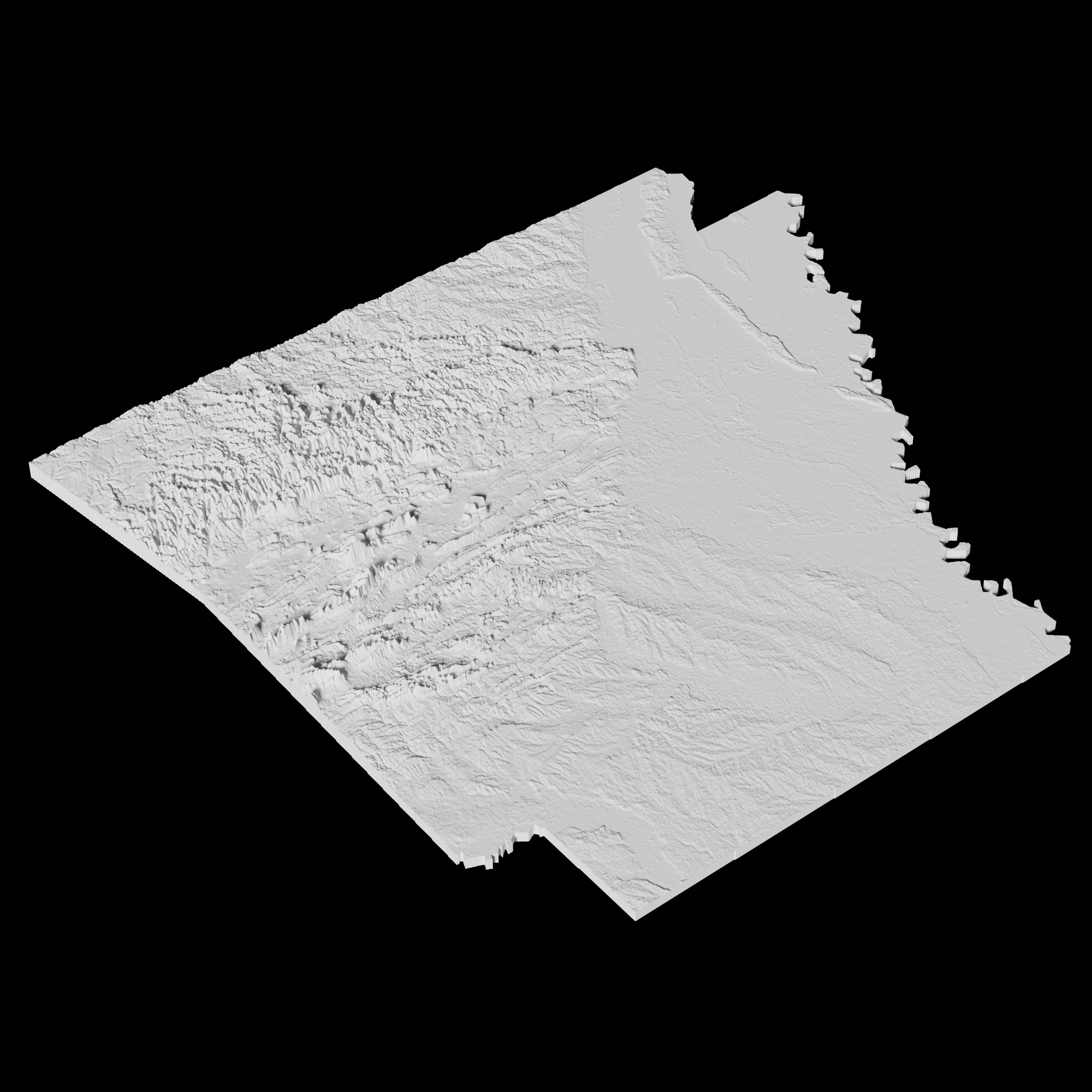 USA State of Arkansas Topographic Map - 3D Terrain Topography 3D print model_2