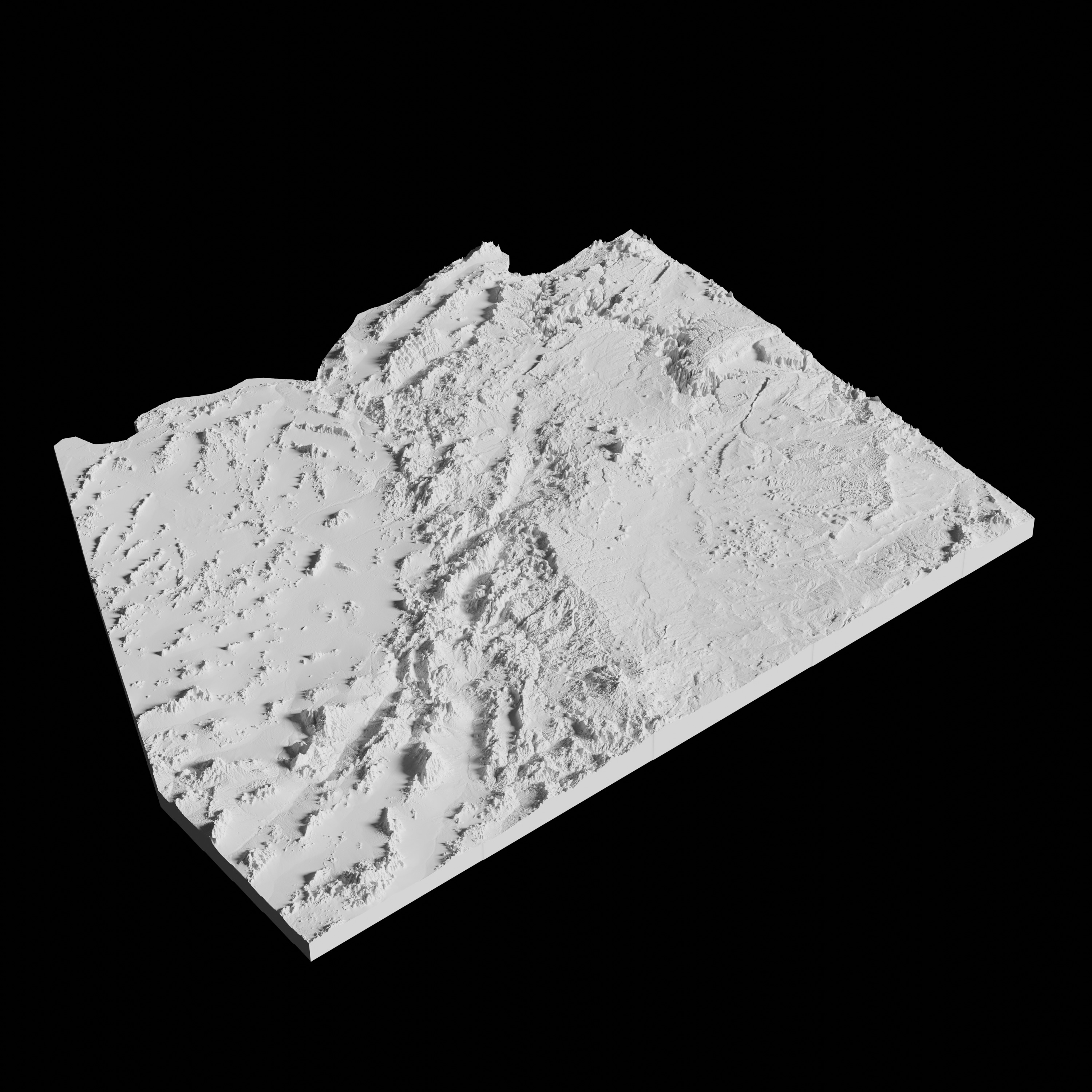 USA State of Arizona Topographic Map - 3D Terrain Topography 3D print model_4