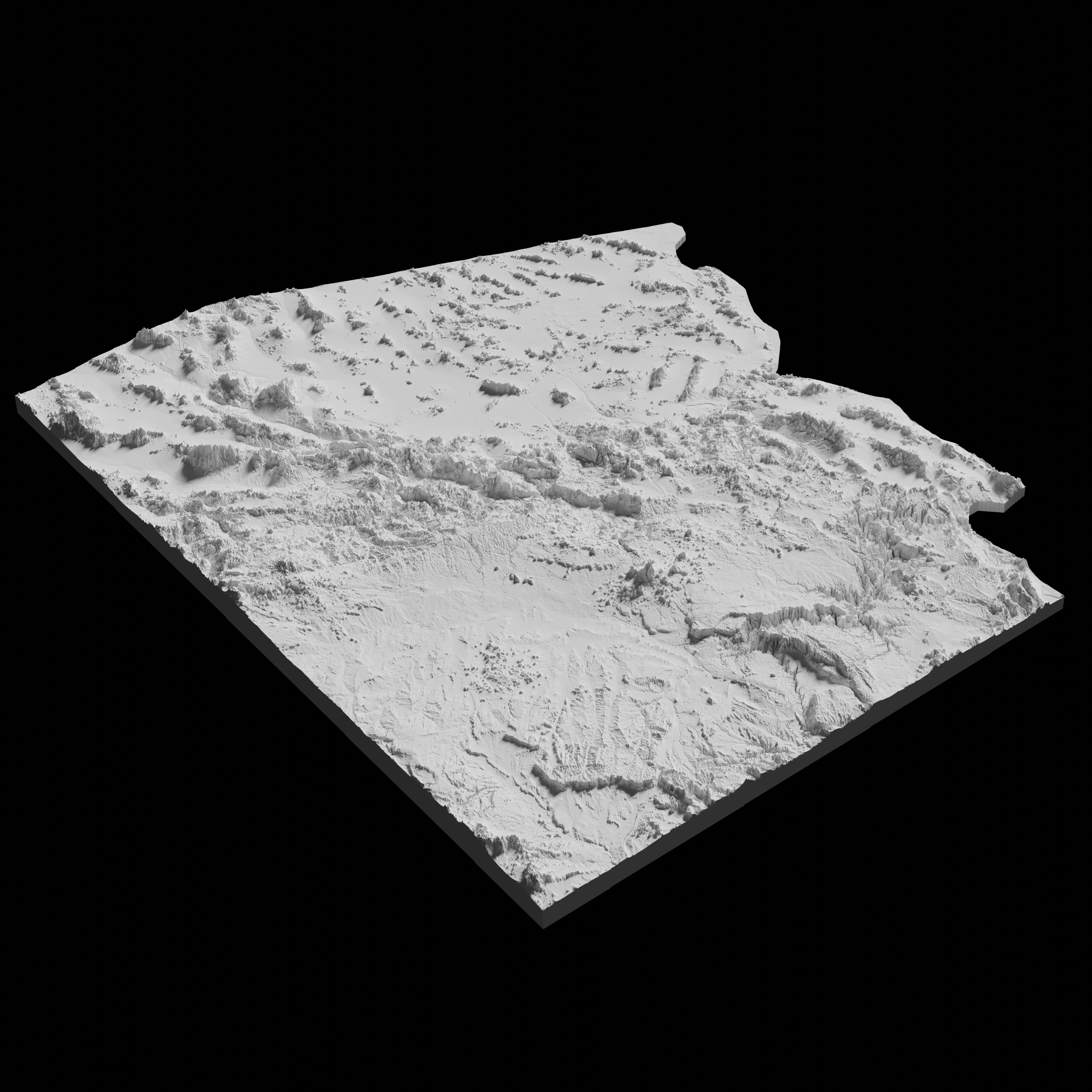USA State of Arizona Topographic Map - 3D Terrain Topography 3D print model_3