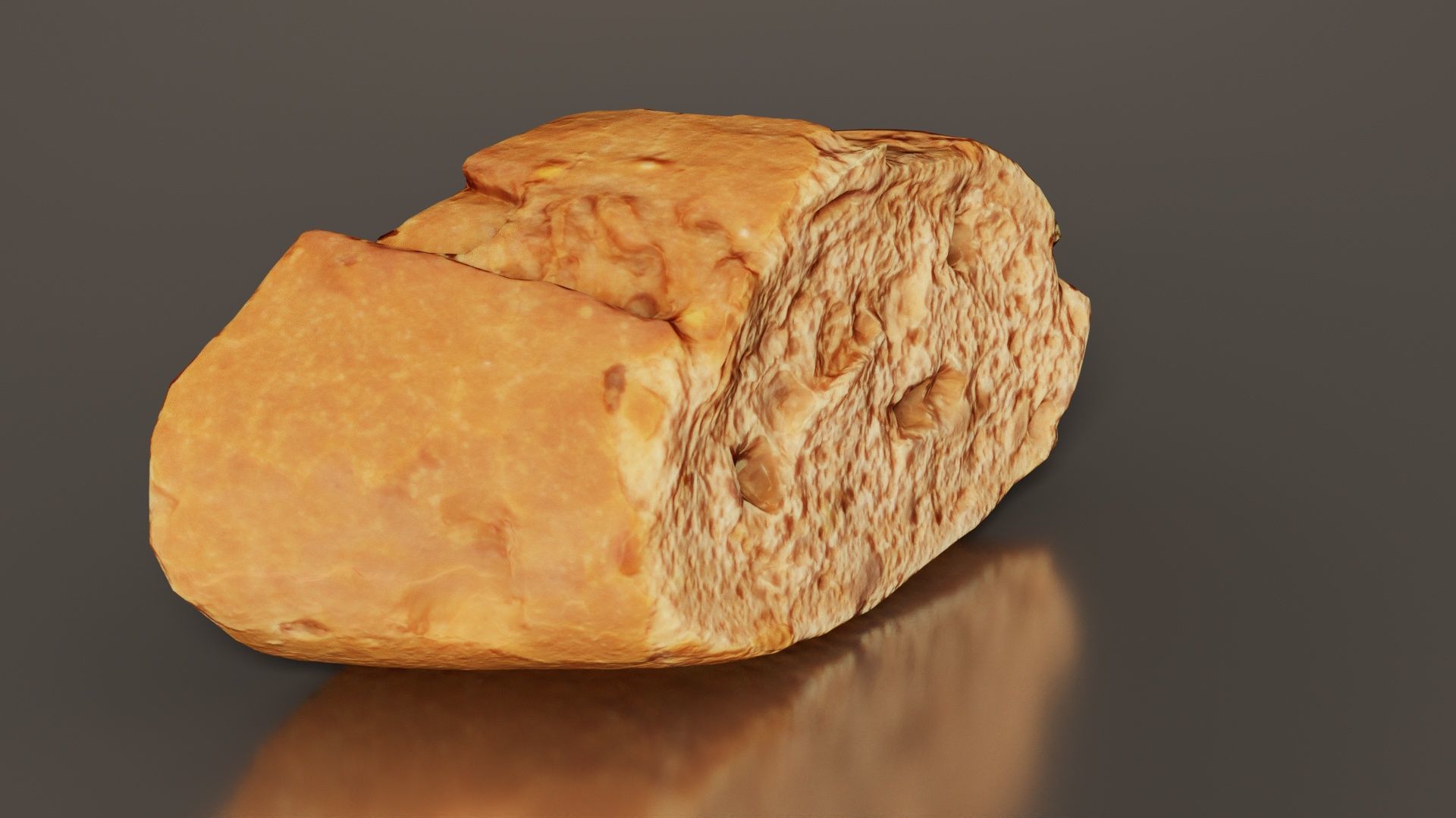 Bread Sliced Brown 1 Low-poly 3D model_7