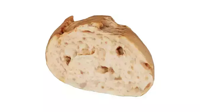 Bread Sliced Brown 1 Low-poly 3D model