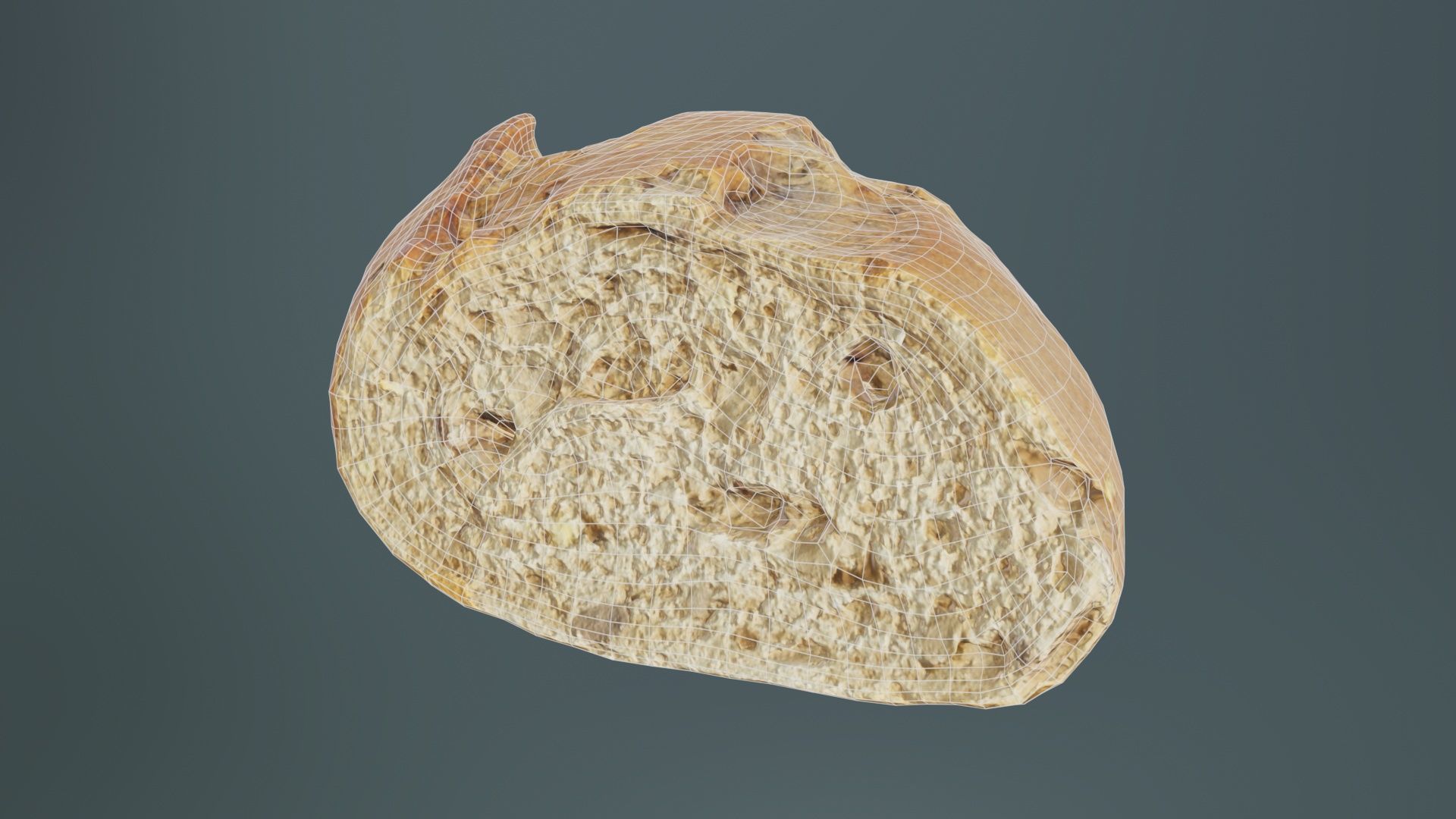 Bread Sliced Brown 1 Low-poly 3D model_9