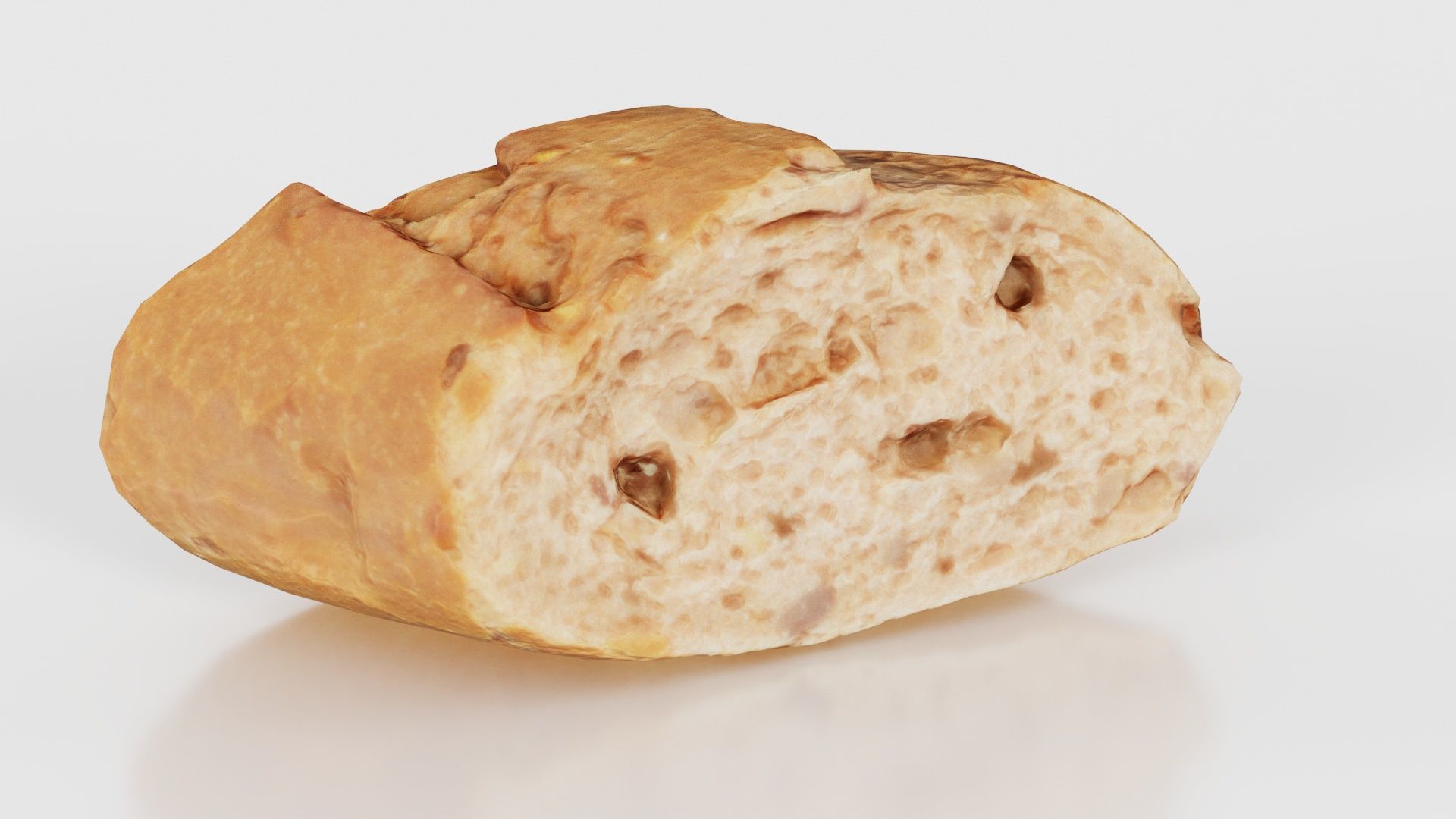 Bread Sliced Brown 1 Low-poly 3D model_17