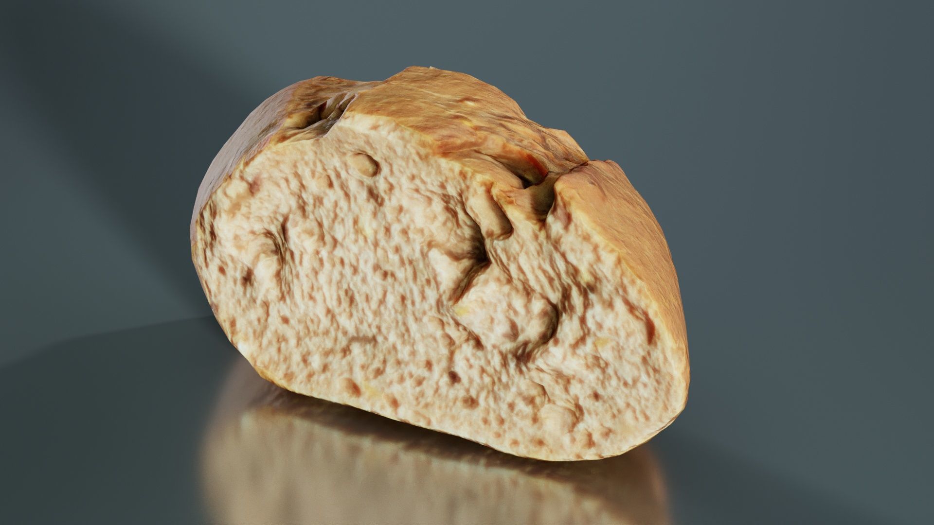 Bread Sliced Brown 1 Low-poly 3D model_8