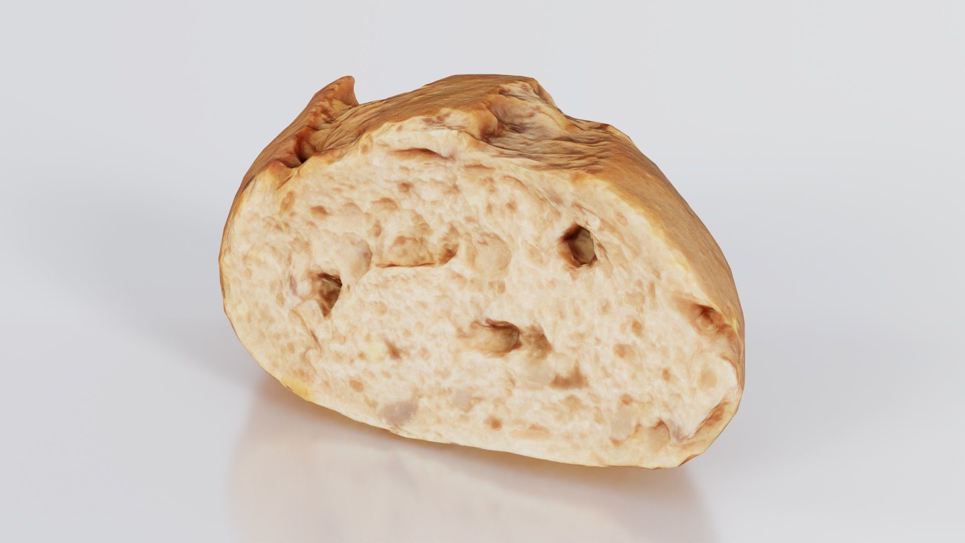 Bread Sliced Brown 1 Low-poly 3D model_5