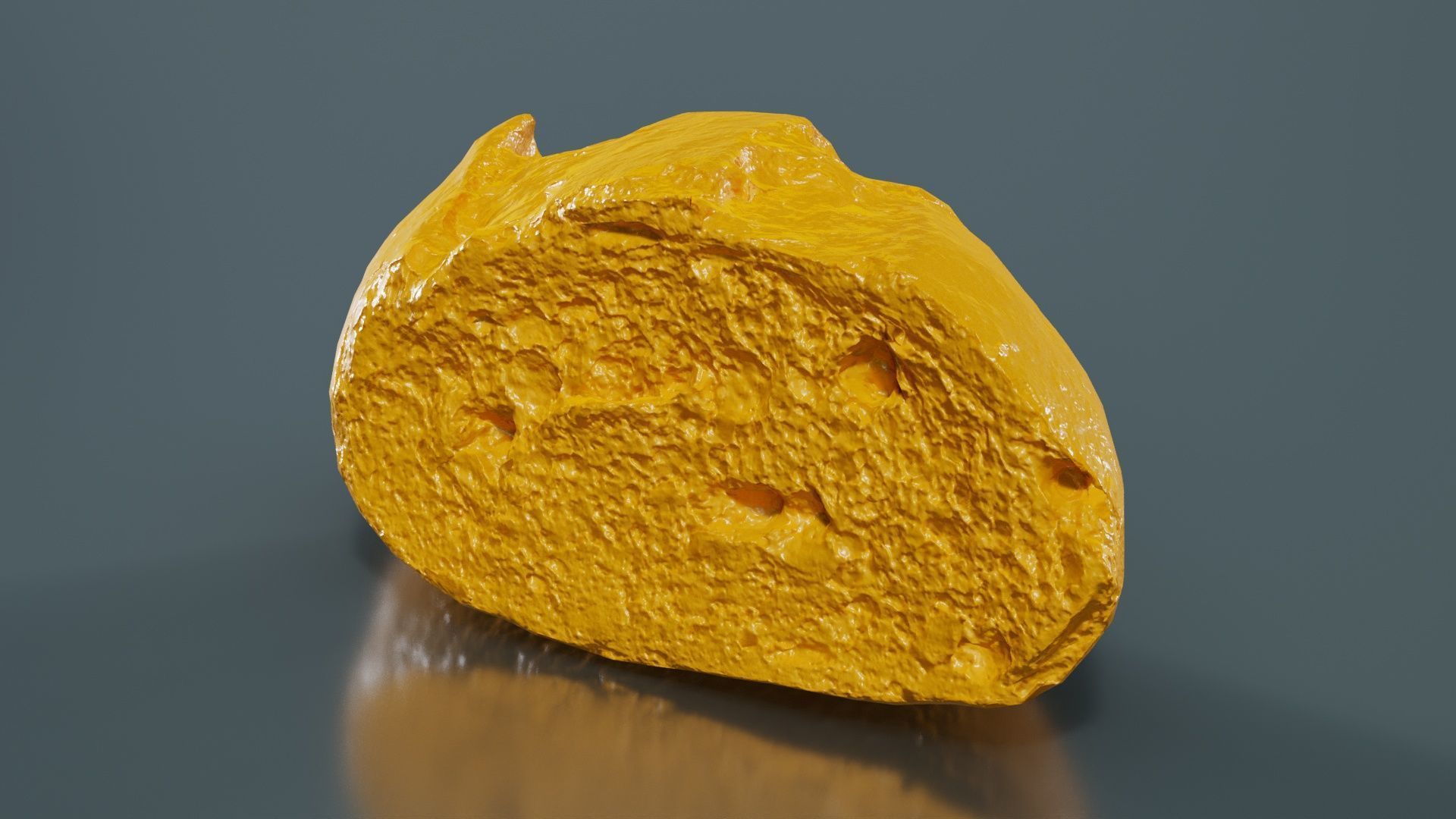 Bread Sliced Brown 1 Low-poly 3D model_12