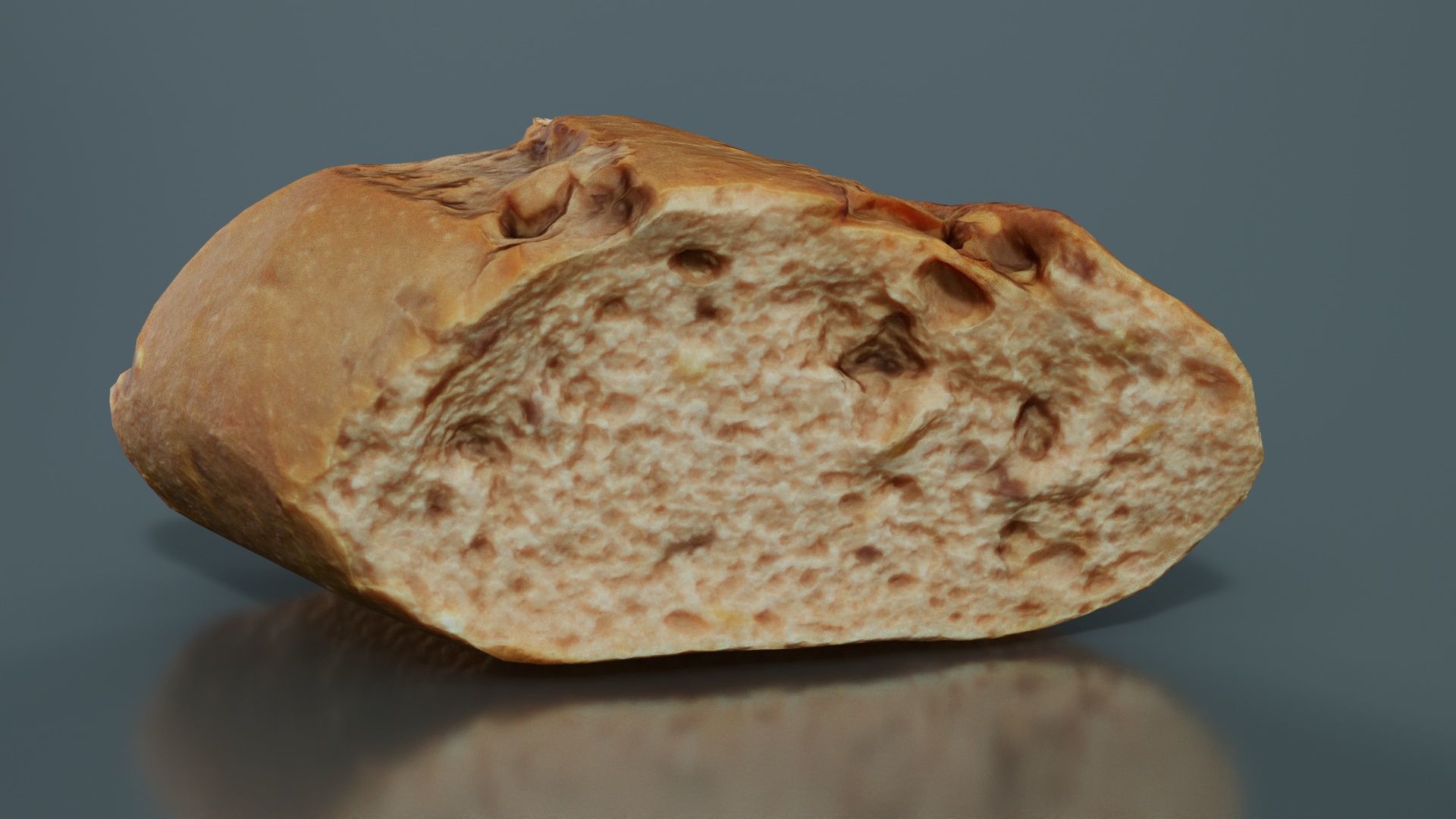 Bread Sliced Brown 1 Low-poly 3D model_3