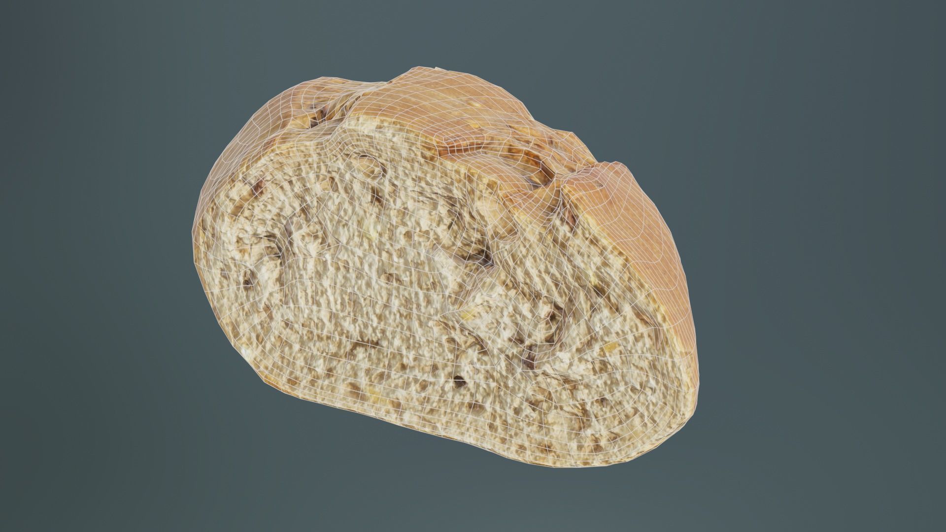 Bread Sliced Brown 1 Low-poly 3D model_10