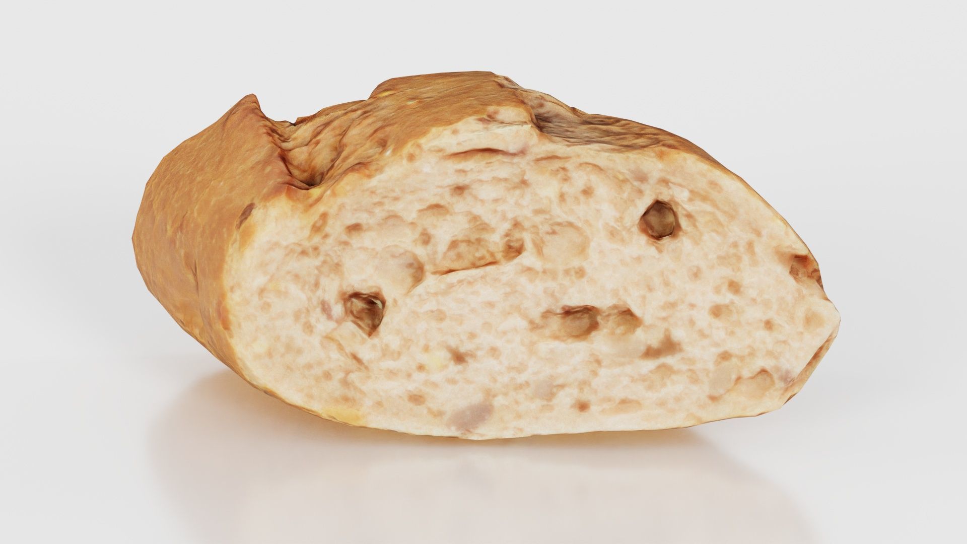 Bread Sliced Brown 1 Low-poly 3D model_16