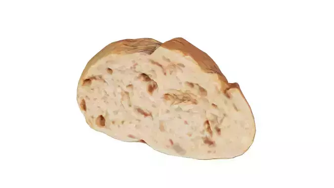 Bread Sliced Brown 2 Low-poly 3D model