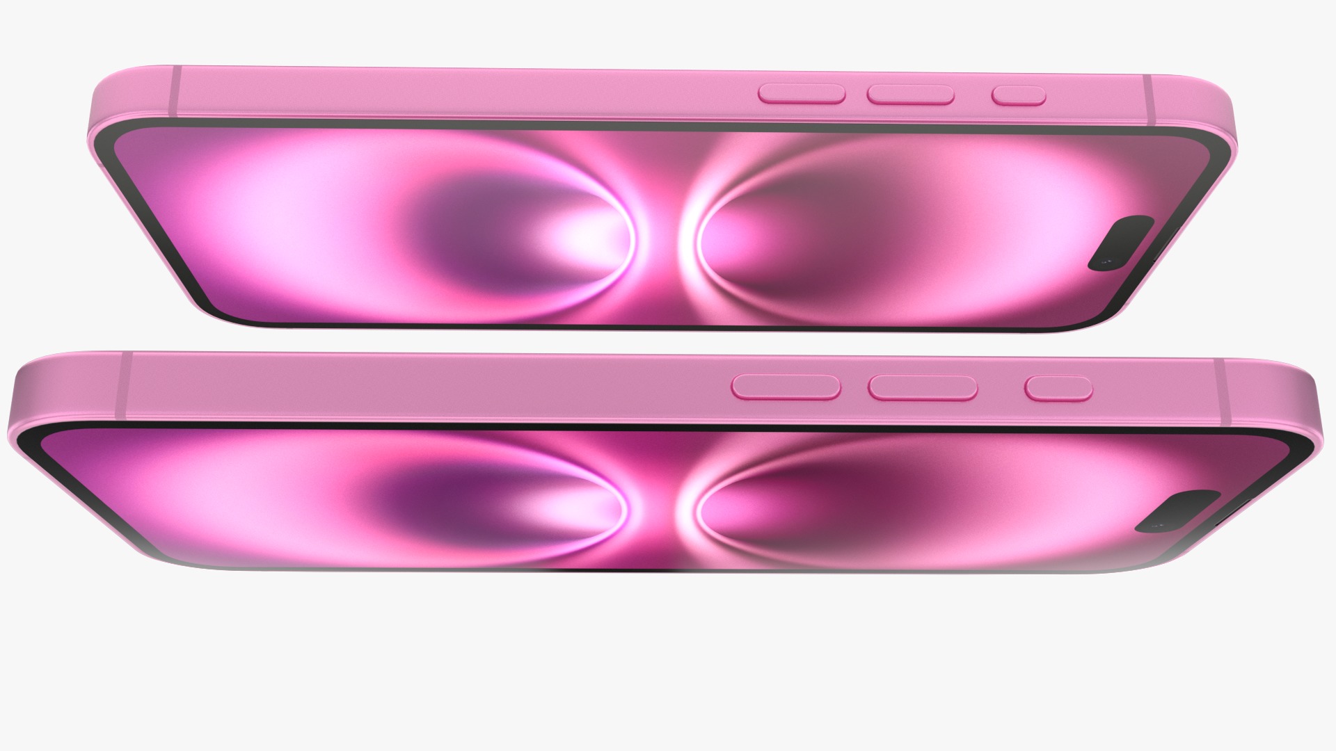 iPhone 16 and 16 Plus Pink Low-poly 3D model_4