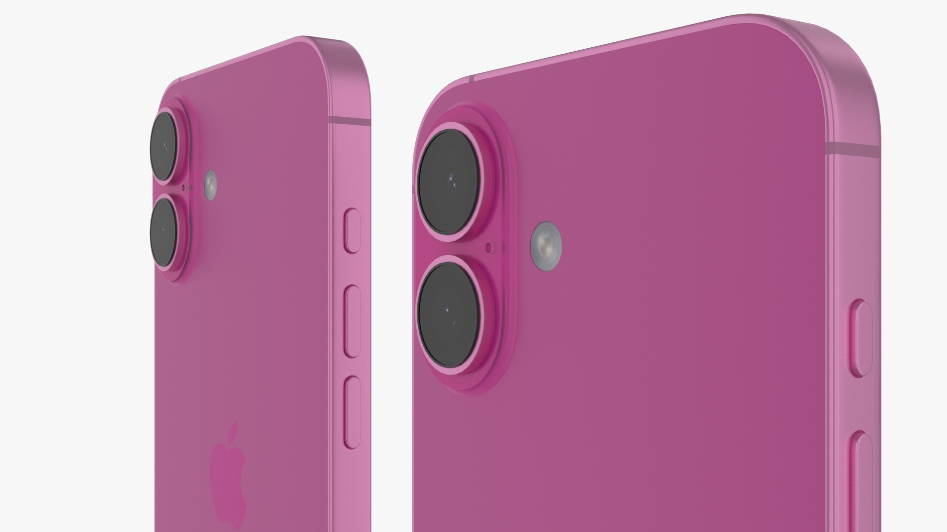 iPhone 16 and 16 Plus Pink Low-poly 3D model_5