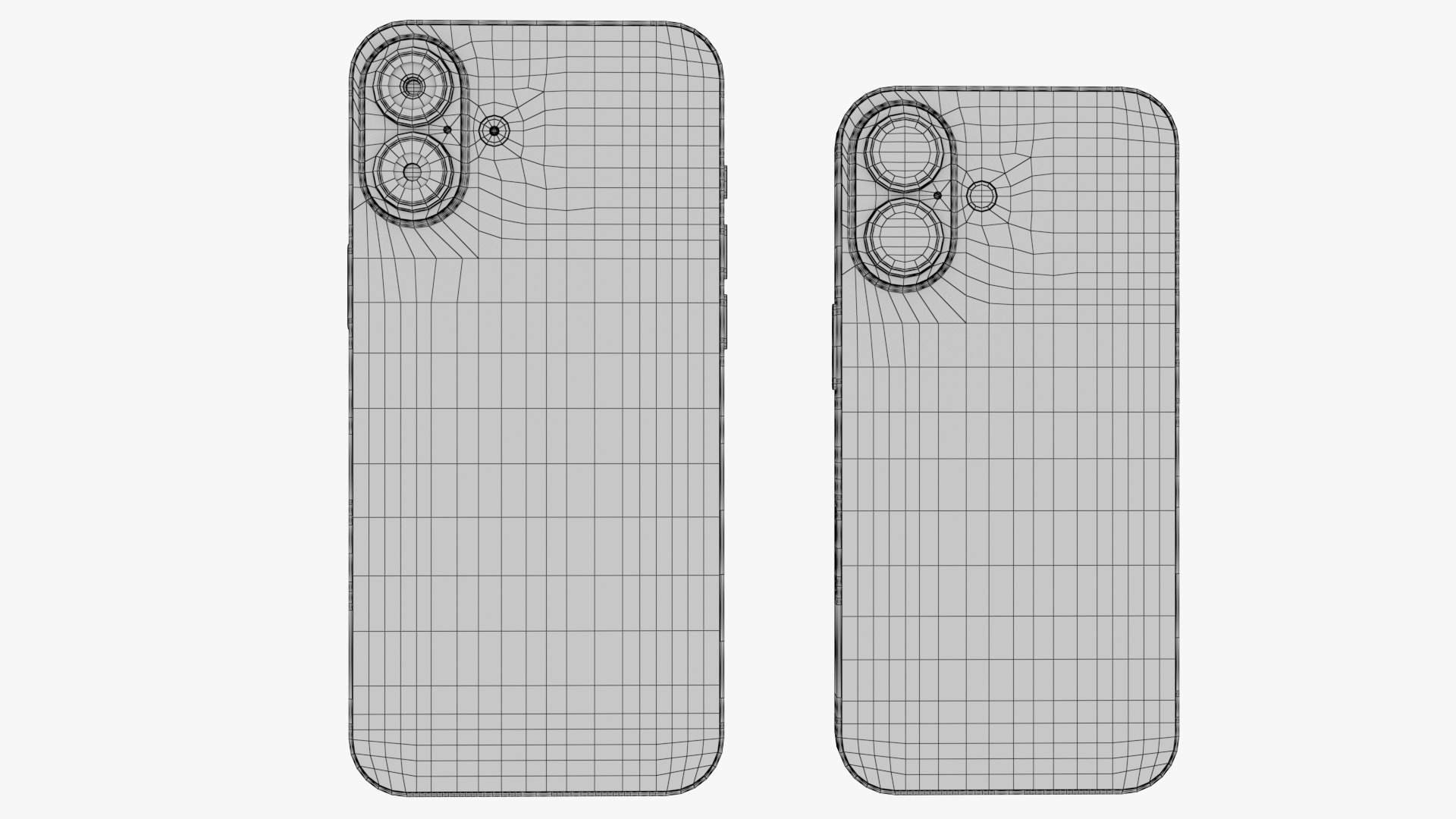 iPhone 16 and 16 Plus Pink Low-poly 3D model_17