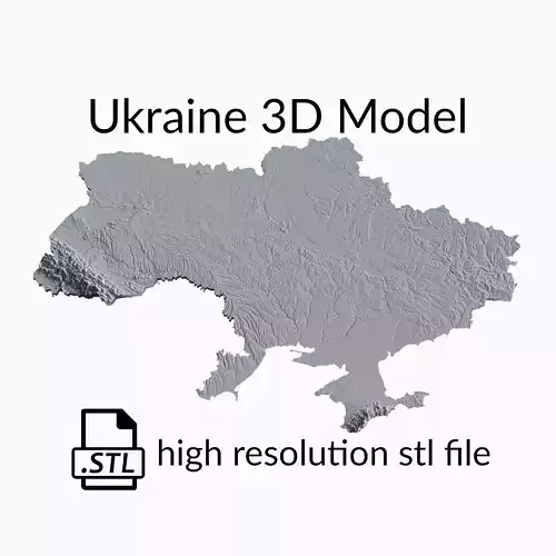 Ukraine Topographic Map - 3D Terrain Topography of Ukraine