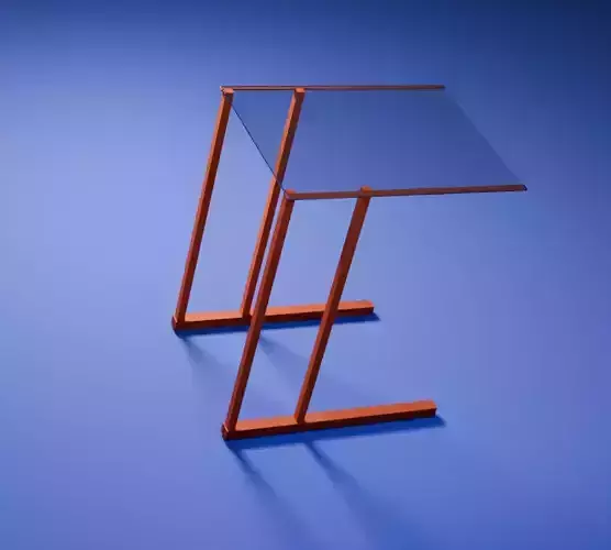 LAPTOP TABLE GLASS METAL