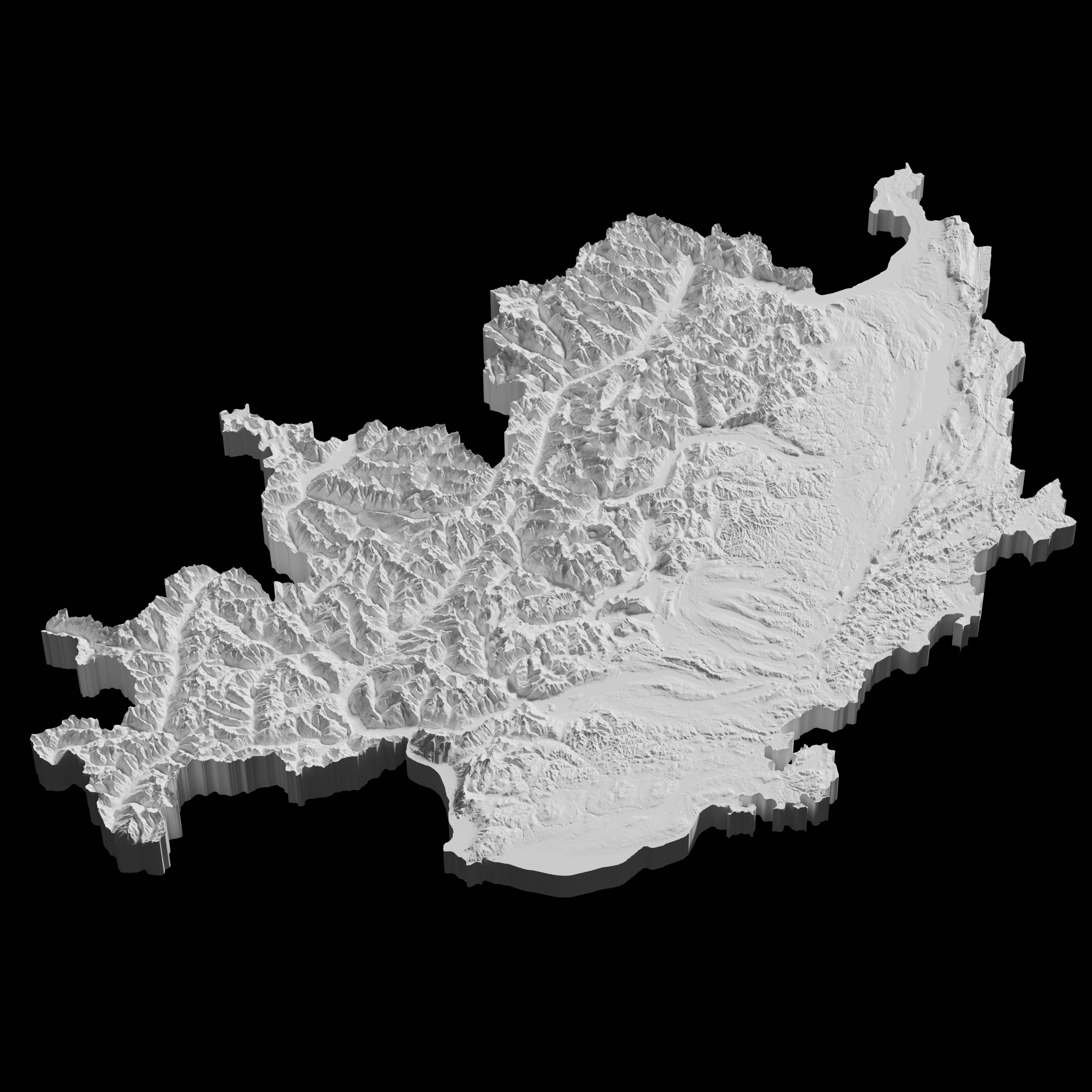 Switzerland Topographic Map - 3D Terrain Topography 3D print model_4
