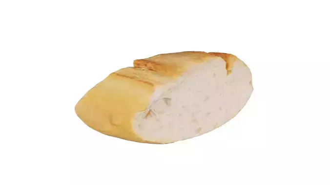 Bread Sliced White 2 Low-poly 3D model