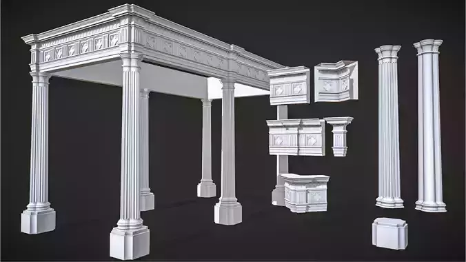 Highpoly Gothic Column type-2