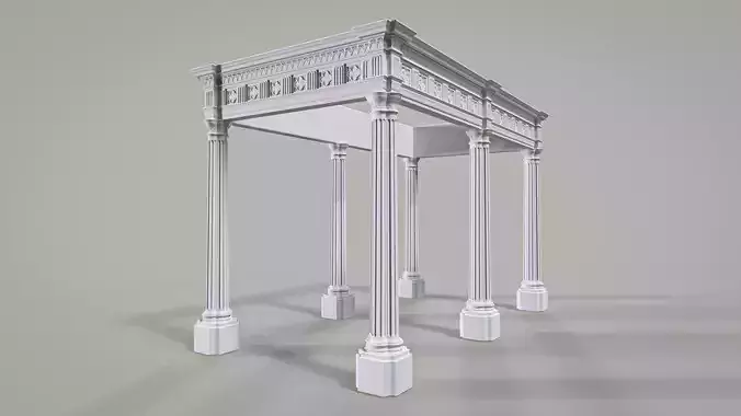 Highpoly Gothic Column type-2 3D model