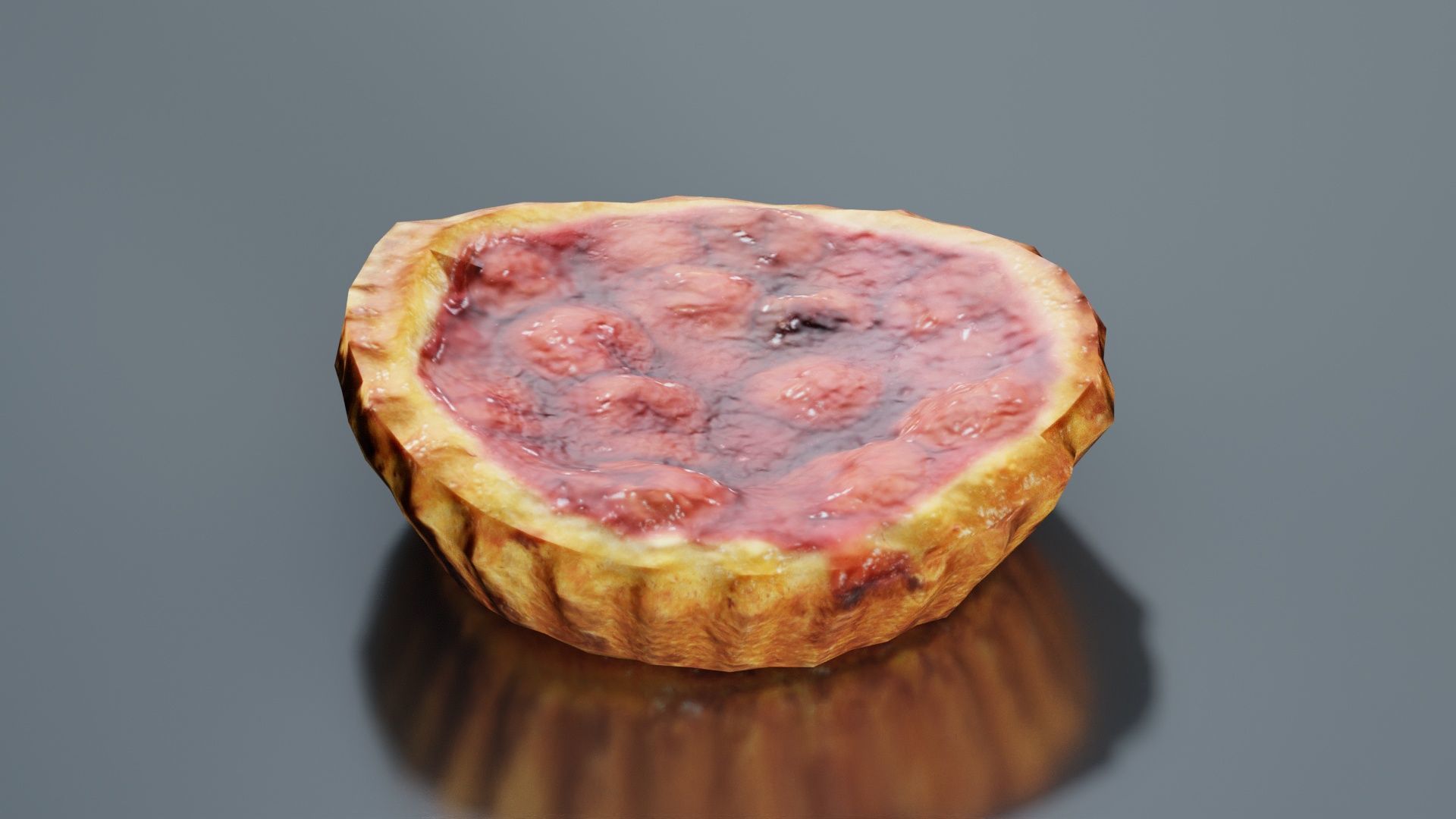 Cherry Cake Low-poly 3D model_5