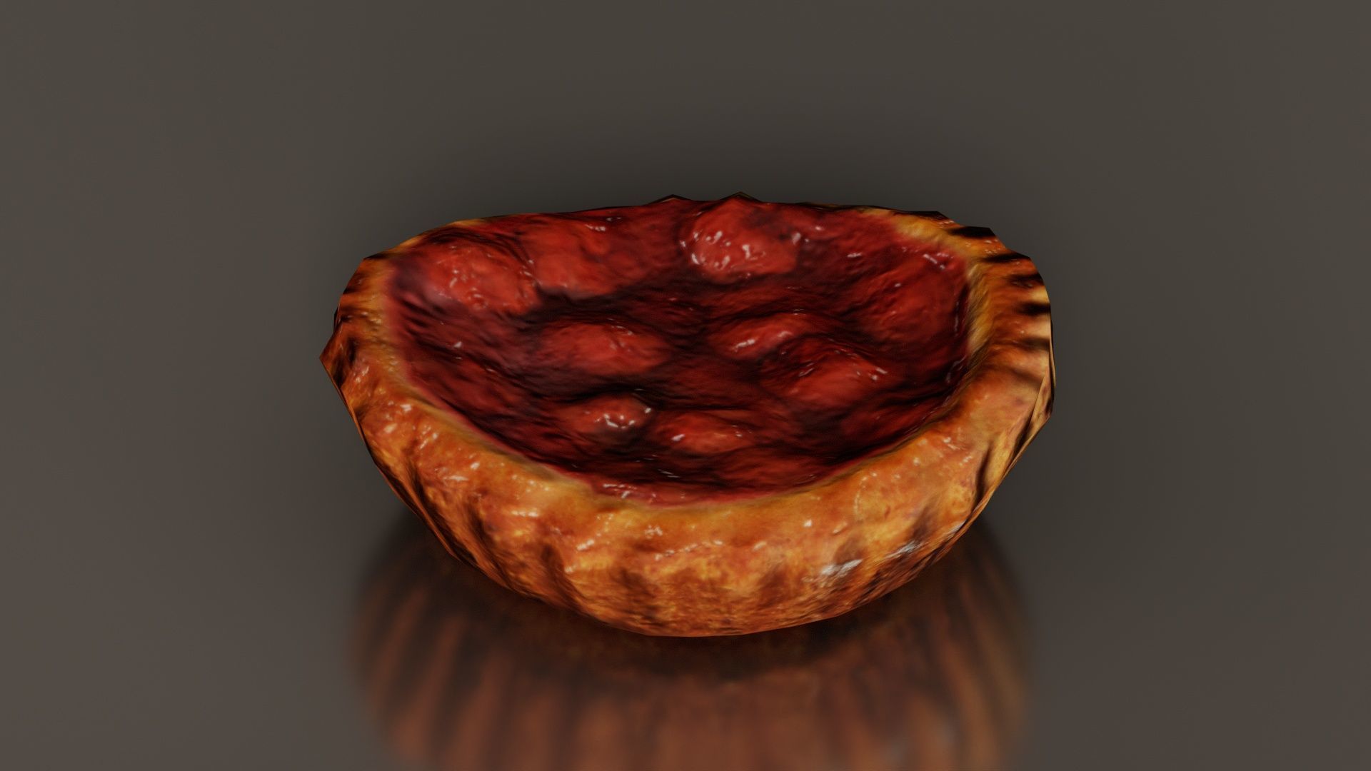 Cherry Cake Low-poly 3D model_8