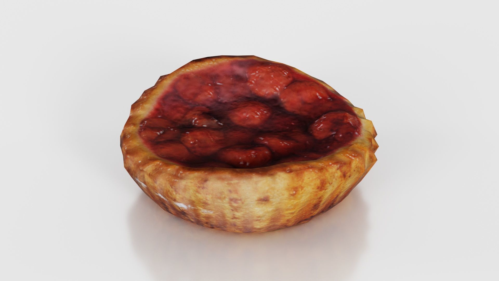 Cherry Cake Low-poly 3D model_20