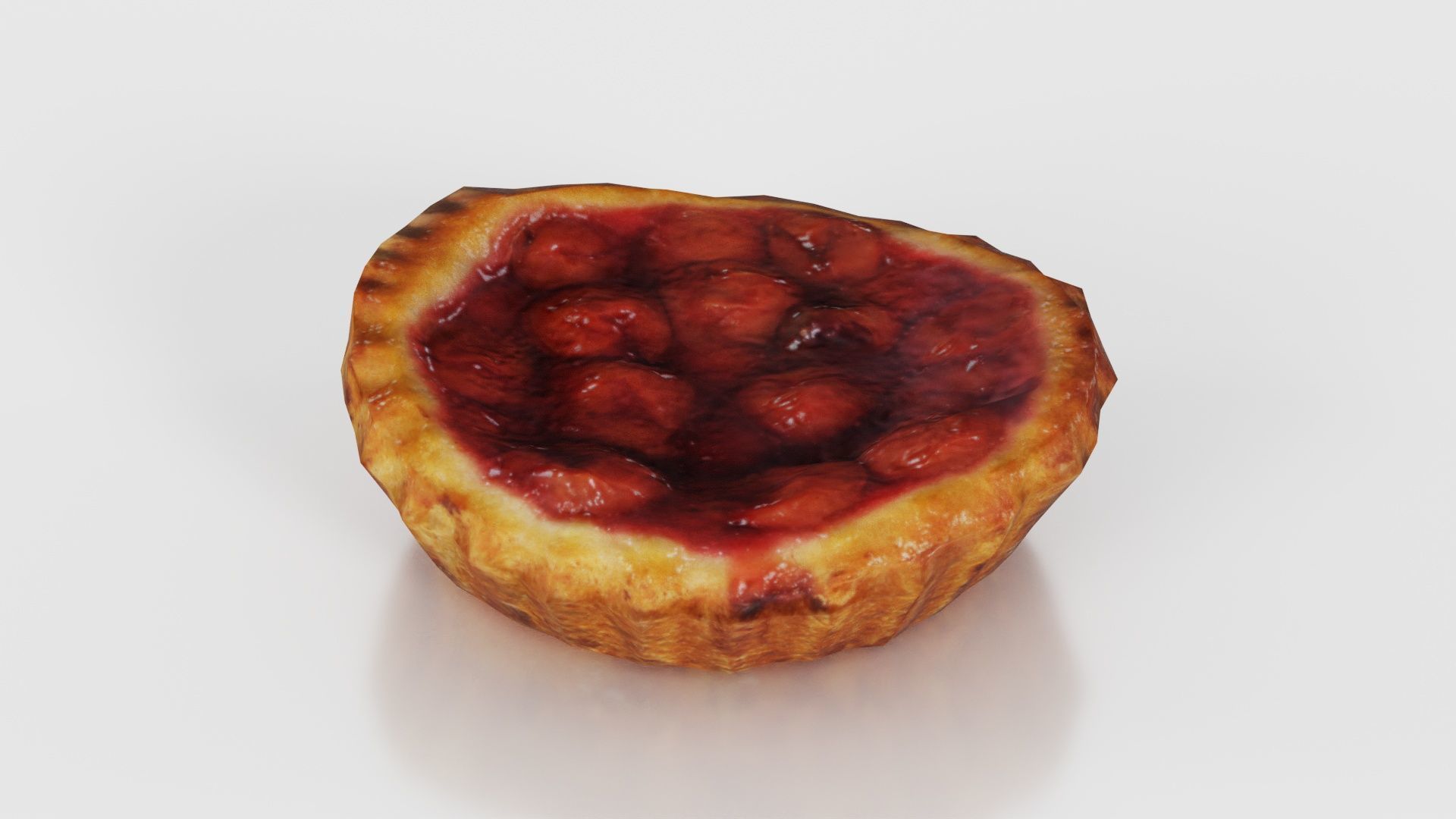 Cherry Cake Low-poly 3D model_16