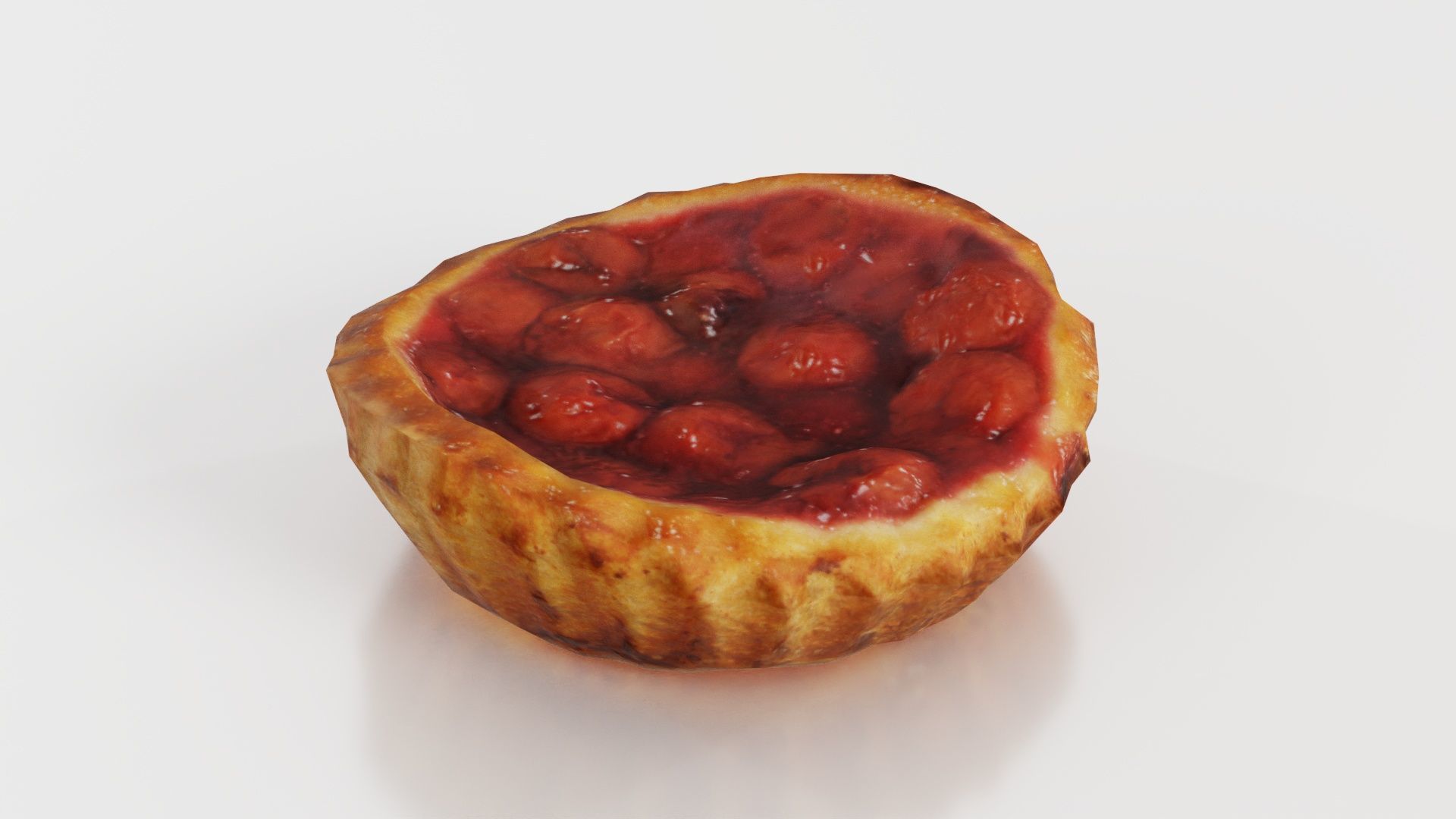 Cherry Cake Low-poly 3D model_1