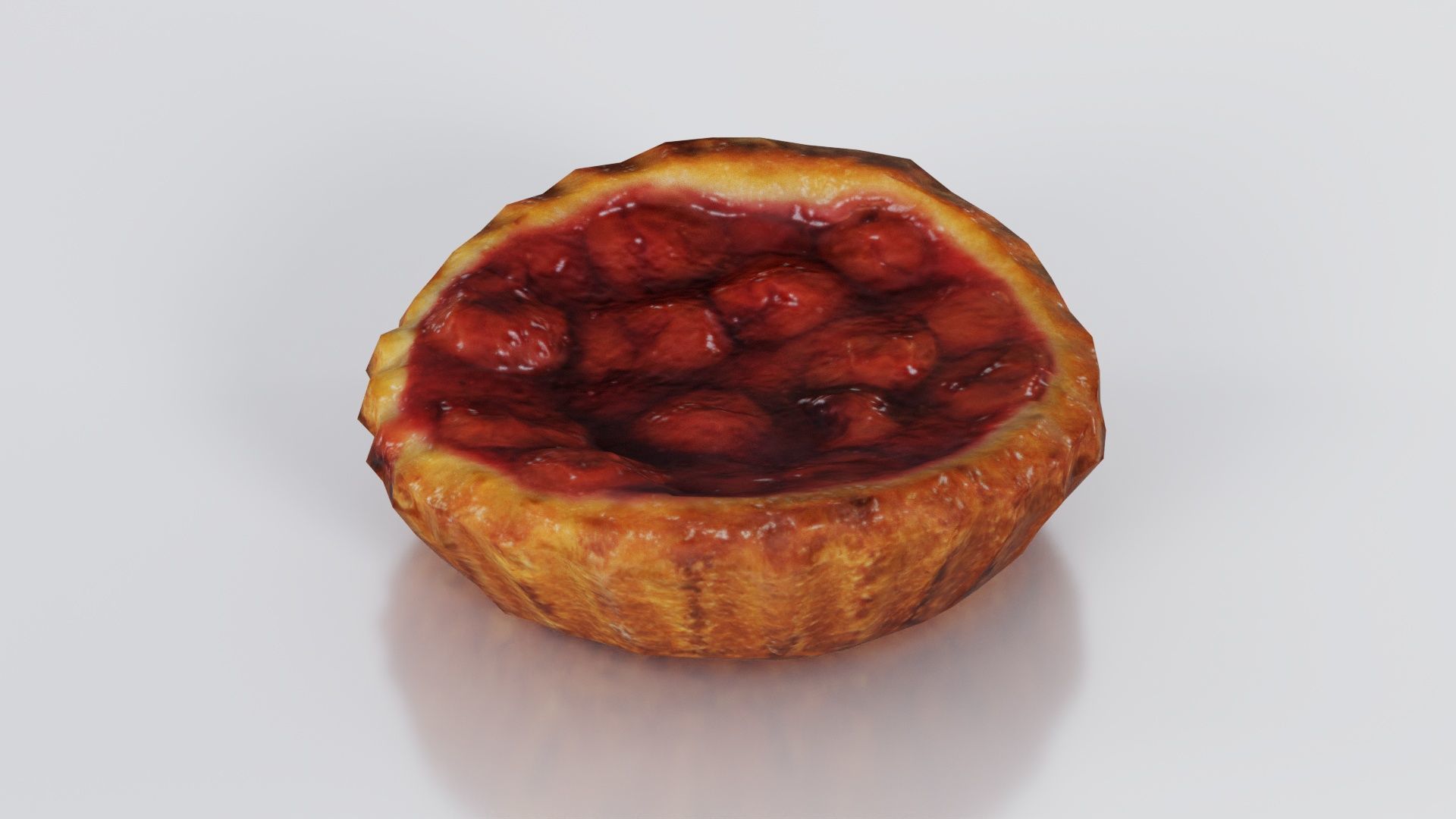 Cherry Cake Low-poly 3D model_2