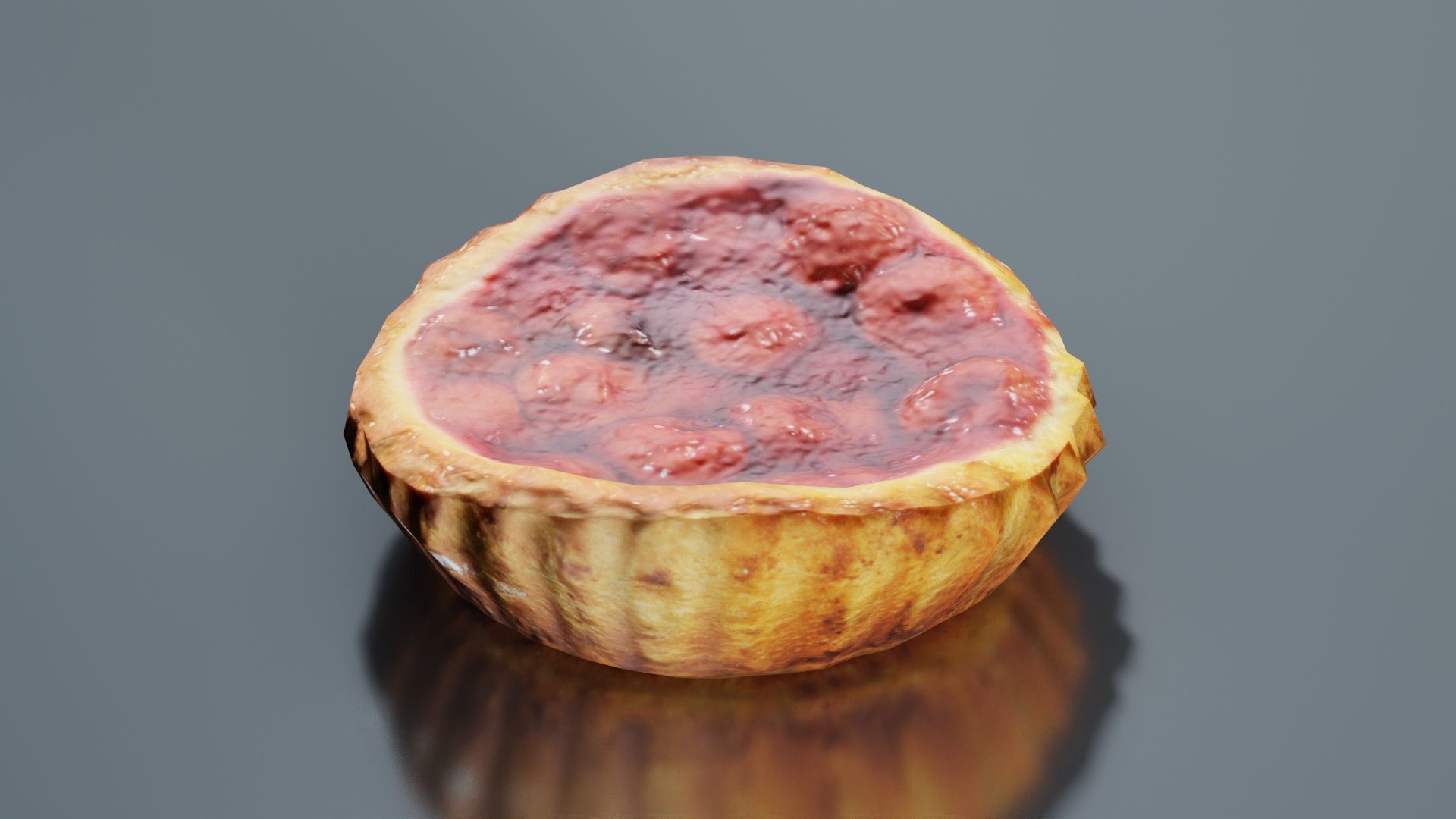 Cherry Cake Low-poly 3D model_4