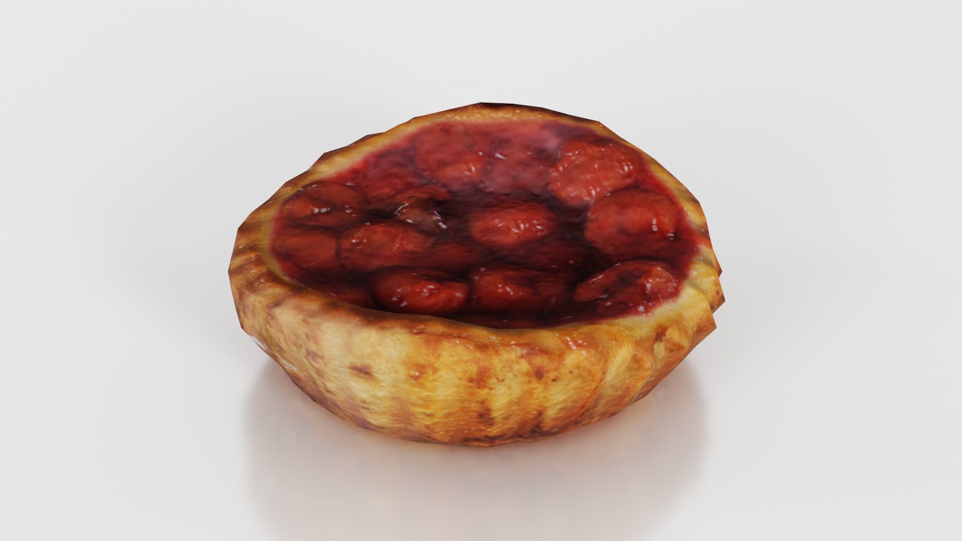 Cherry Cake Low-poly 3D model_19
