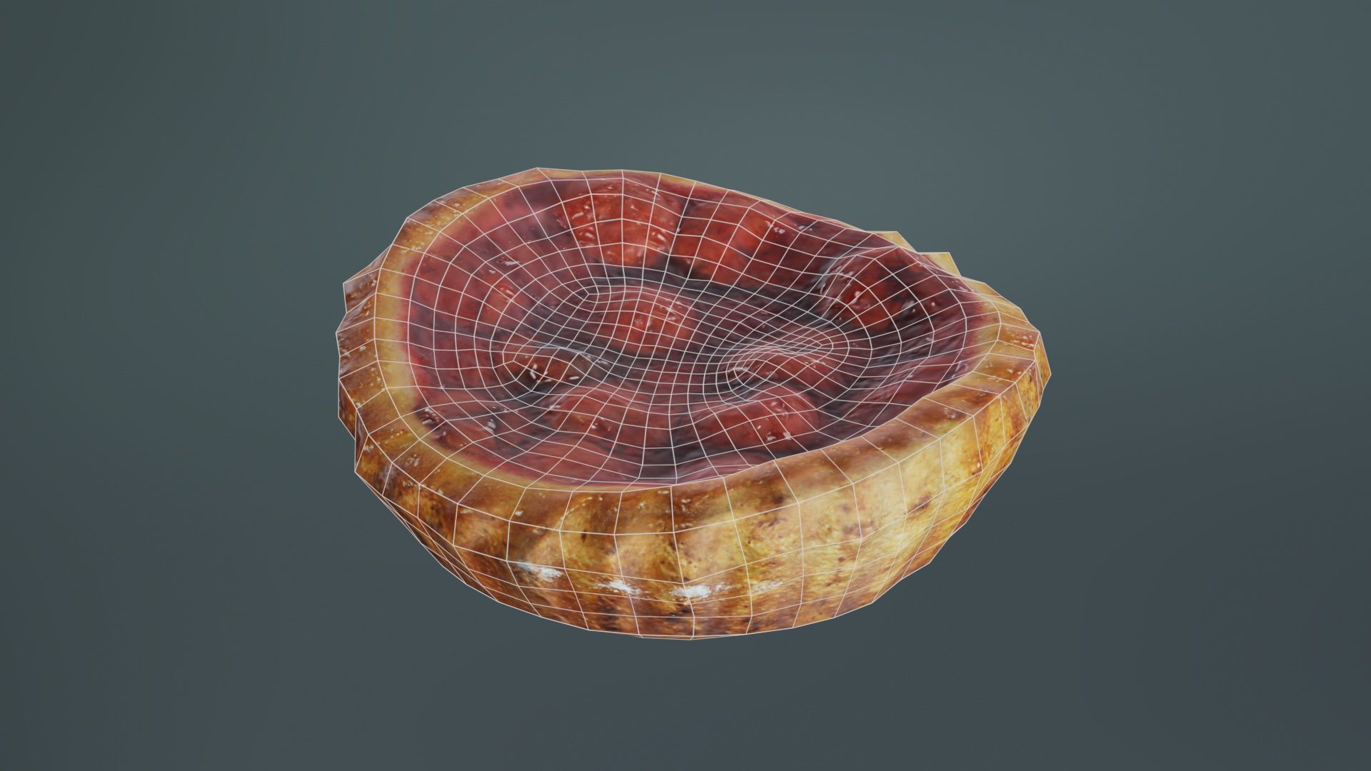 Cherry Cake Low-poly 3D model_10