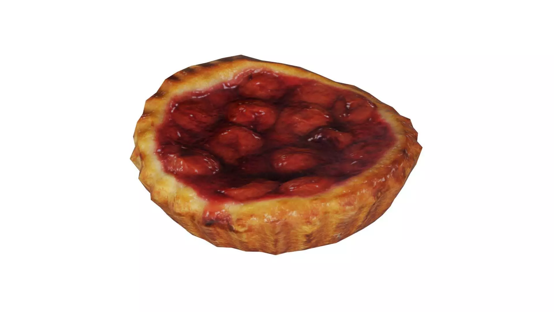 Cherry Cake Low-poly 3D model_0