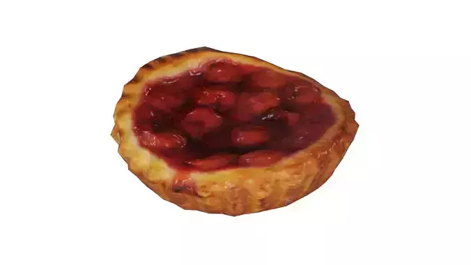 Cherry Cake Low-poly 3D model